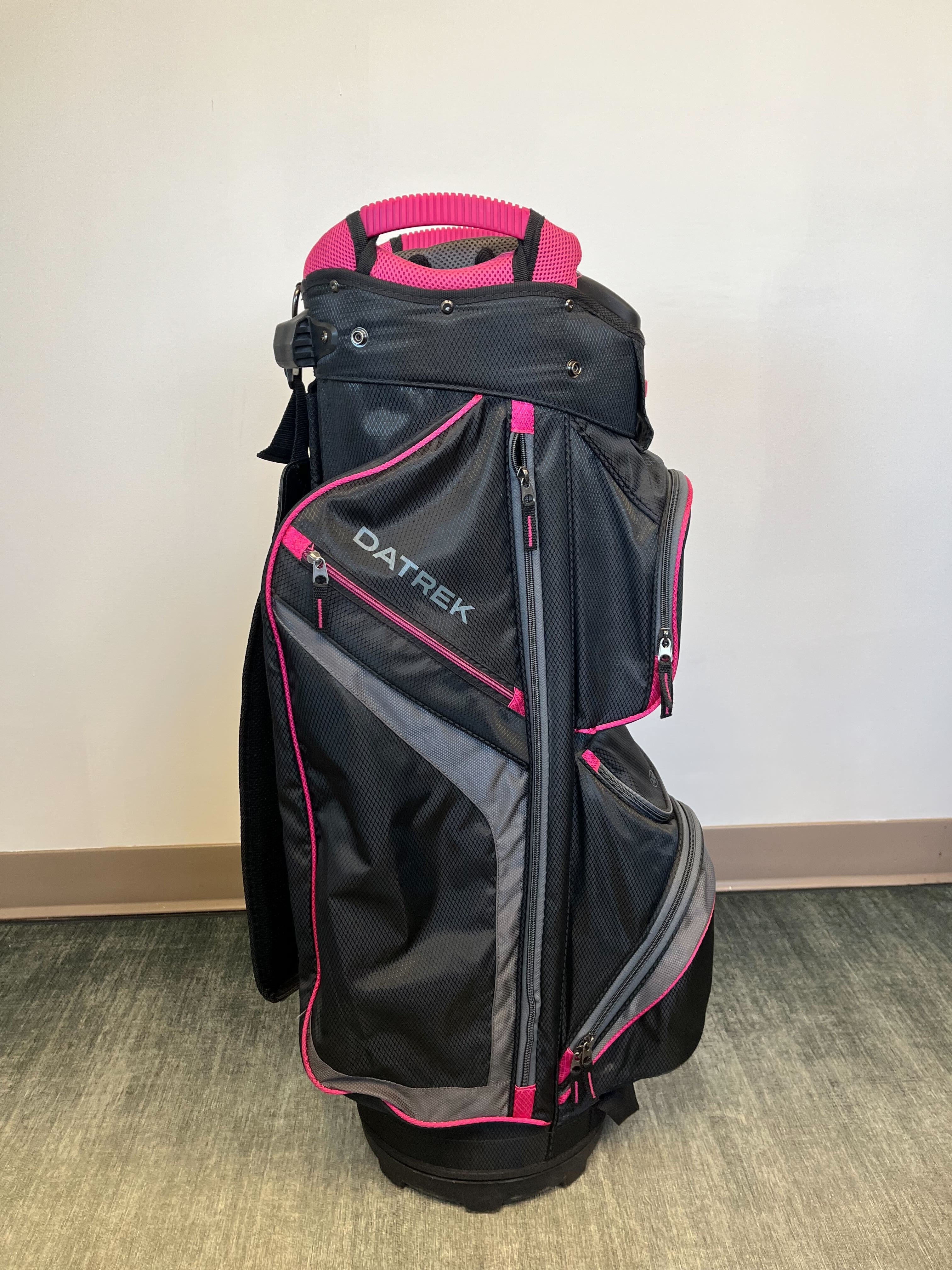 Datrek Women's Cart Bag Black/Pink with Strap and Rain Cover-Next Round