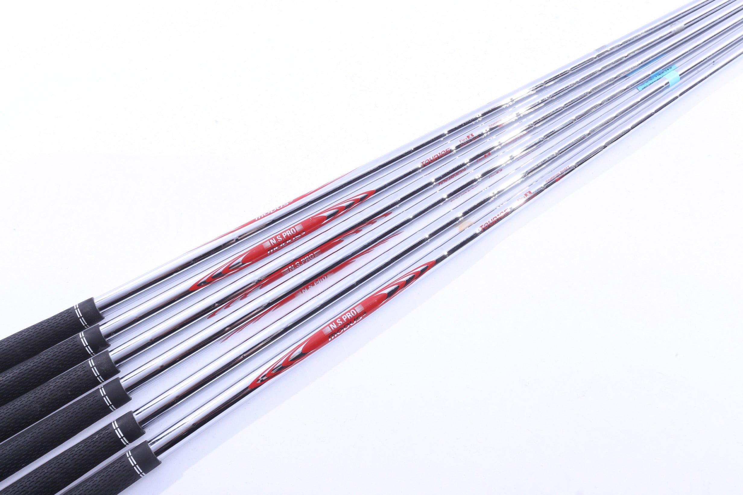 Used Nippon N.S. Pro Modus3 Tour 105 Extra Stiff Steel Iron Shaft Set 36.75" - 34"-Next Round