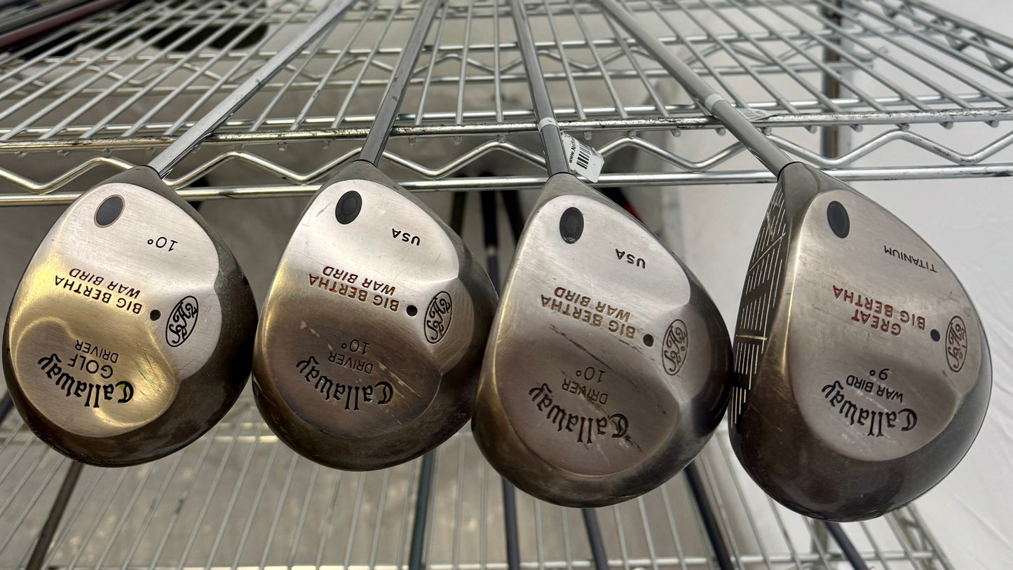 Wholesale Lot of 30 Golf Clubs - Callaway Drives & Cobra Fairway Woods-Next Round