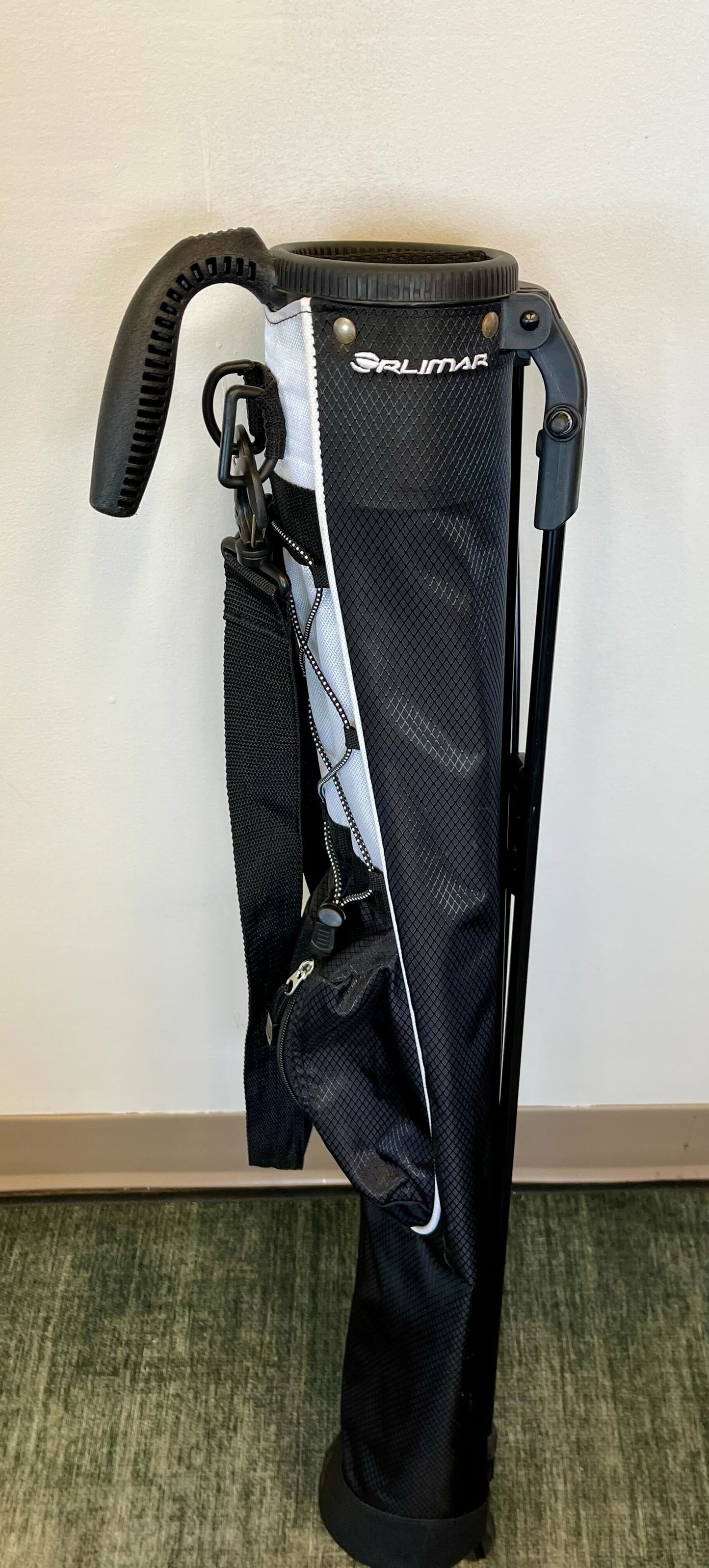Orlimar Pitch and Putt Lightweight Sunday Carry Golf Bag Black/White-Next Round