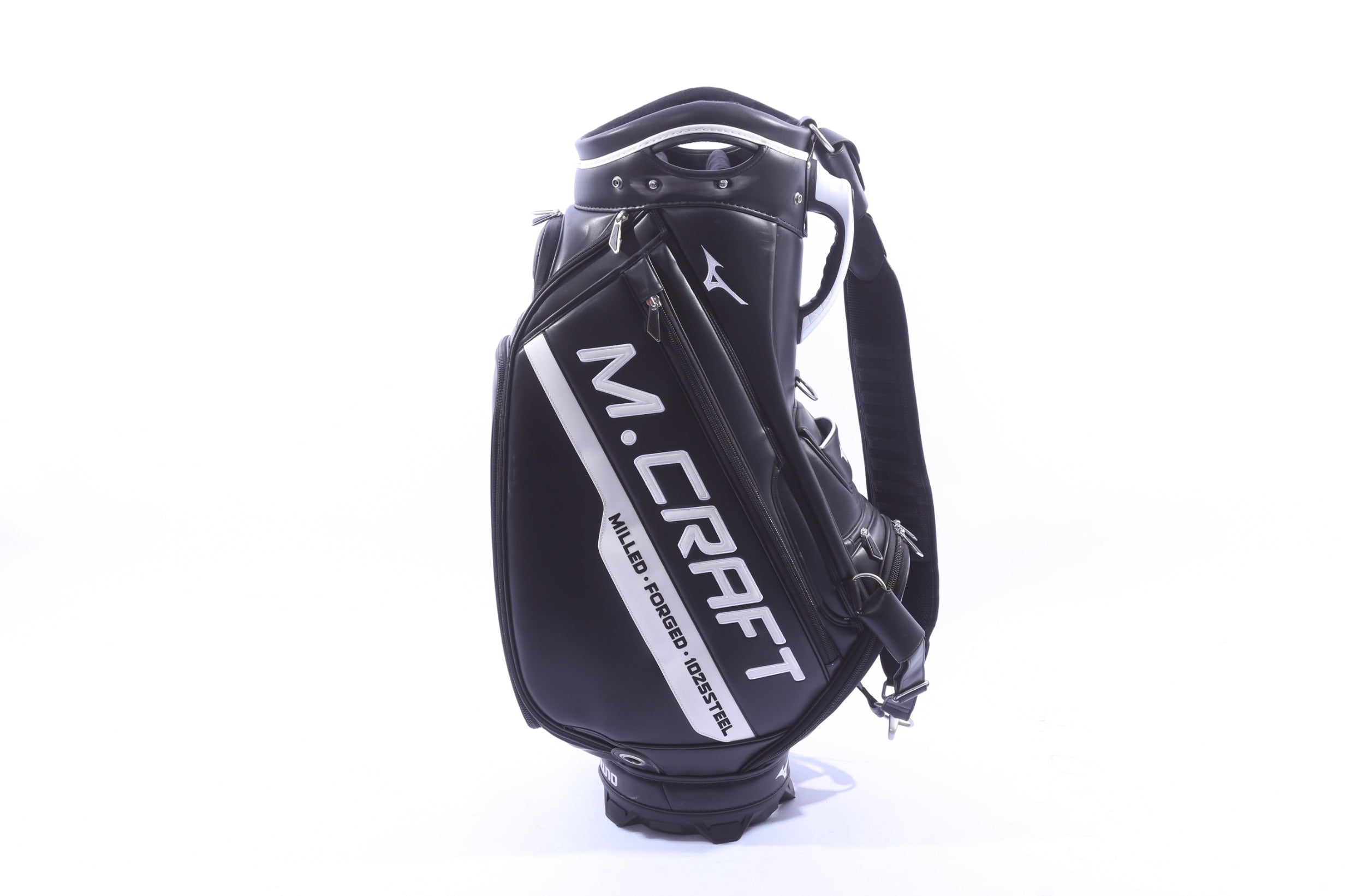 Used Mizuno All Other Models Black Staff Bag - 6-Way - 9 Pockets - Rain Cover Included-Next Round