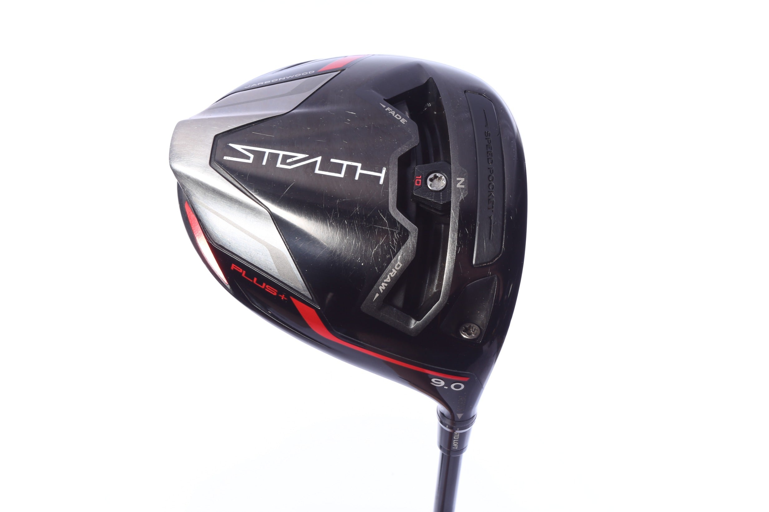 Used TaylorMade STEALTH PLUS Driver - 9 Degrees - Stiff Flex Mitsubishi Kai'li White - Right-Handed