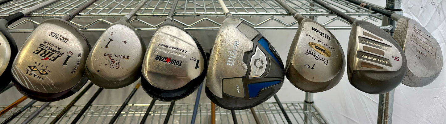 Wholesale Lot of 30 Golf Clubs - Assorted Drivers and Fairway Woods-Next Round