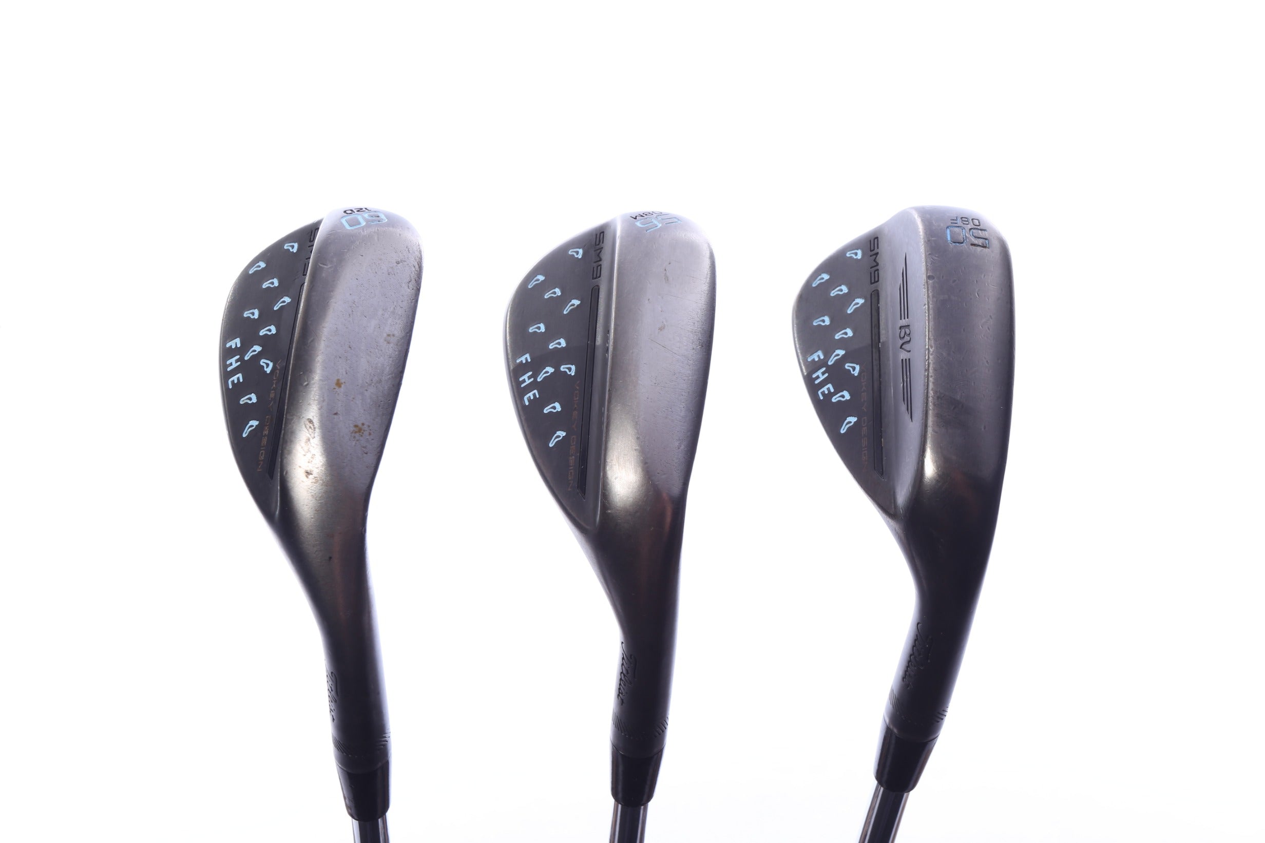Used Titleist Vokey SM9 Jet Black Wedge Set - Right-Handed - 50*, 56*, 60* - Extra Stiff Flex-Next Round