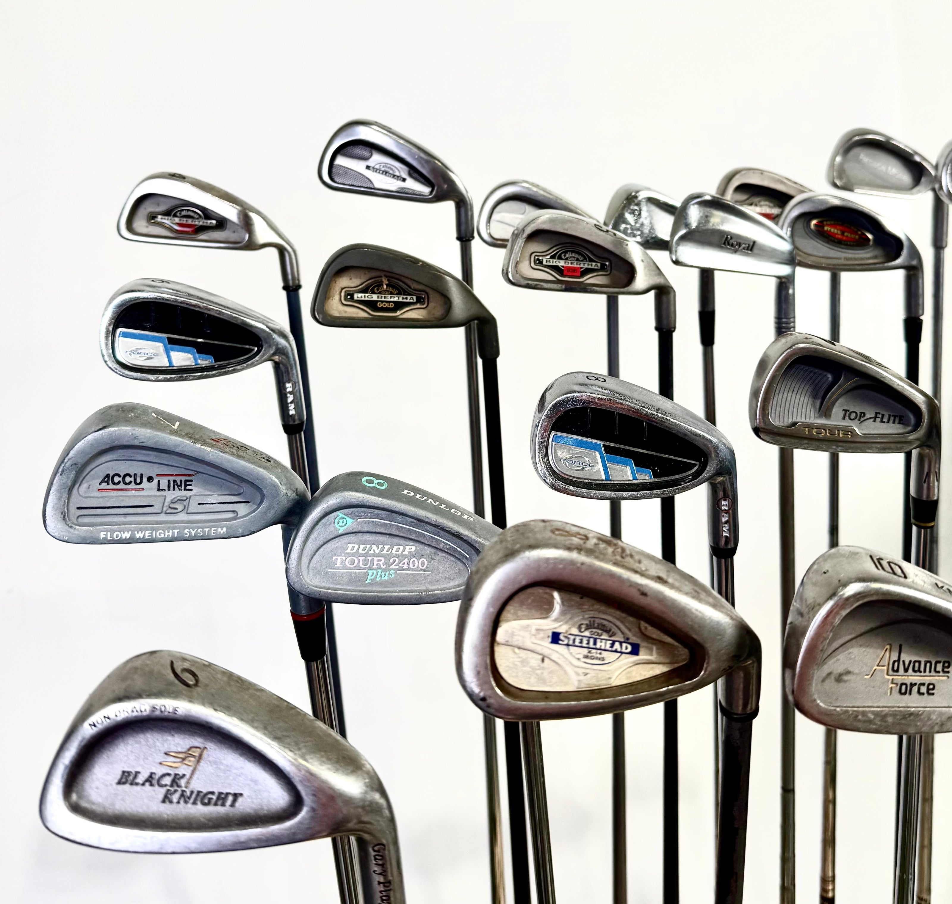 Wholesale Lot of 24 Golf Clubs - Right Handed - Assorted Irons and Wedges-Next Round