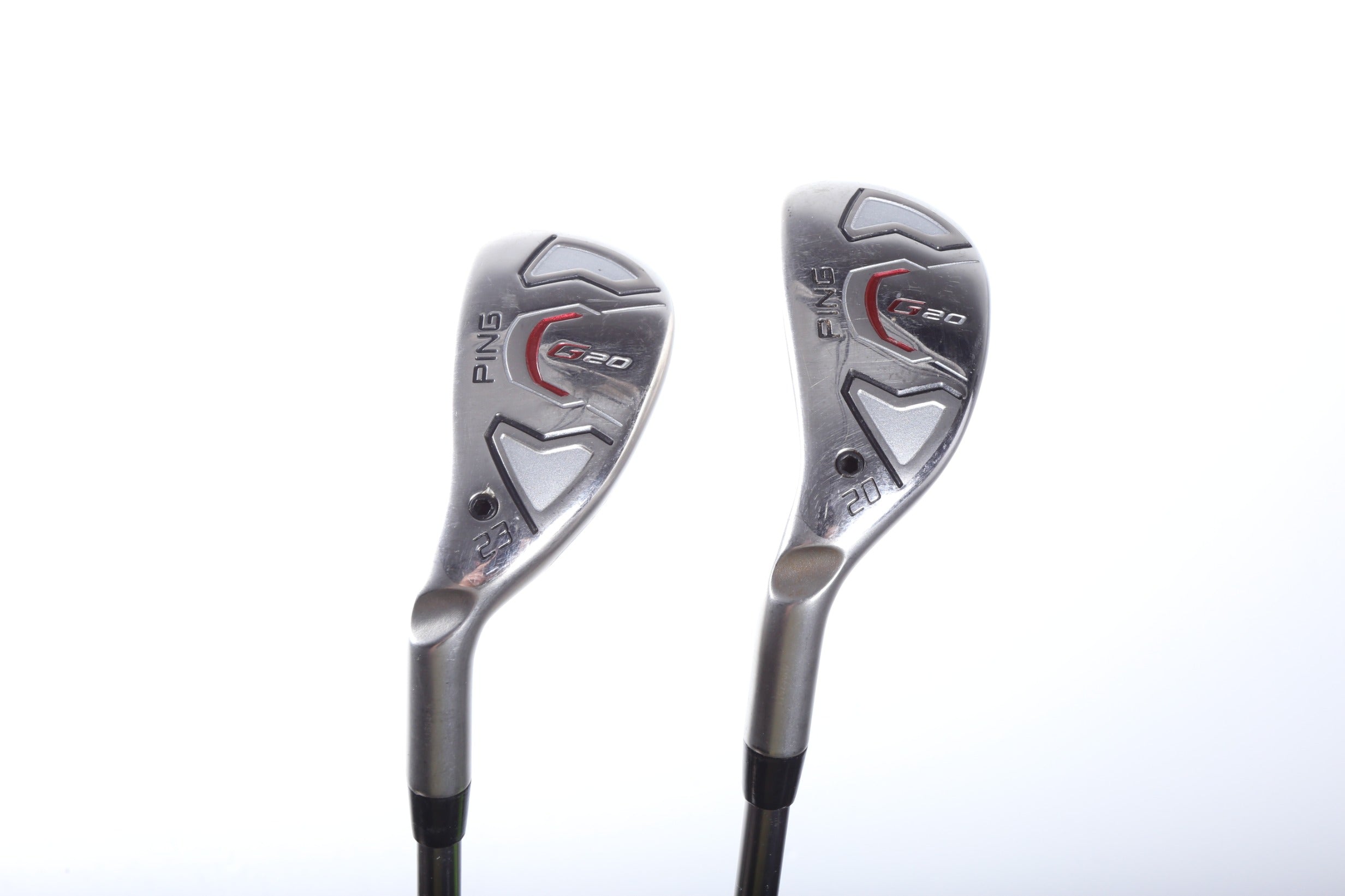 PING - PING (ピン) G 20 ハイブリッド (左) 17度 20度 2本セット Used Ping G20 Left-Handed Hybrid Set – Next Round