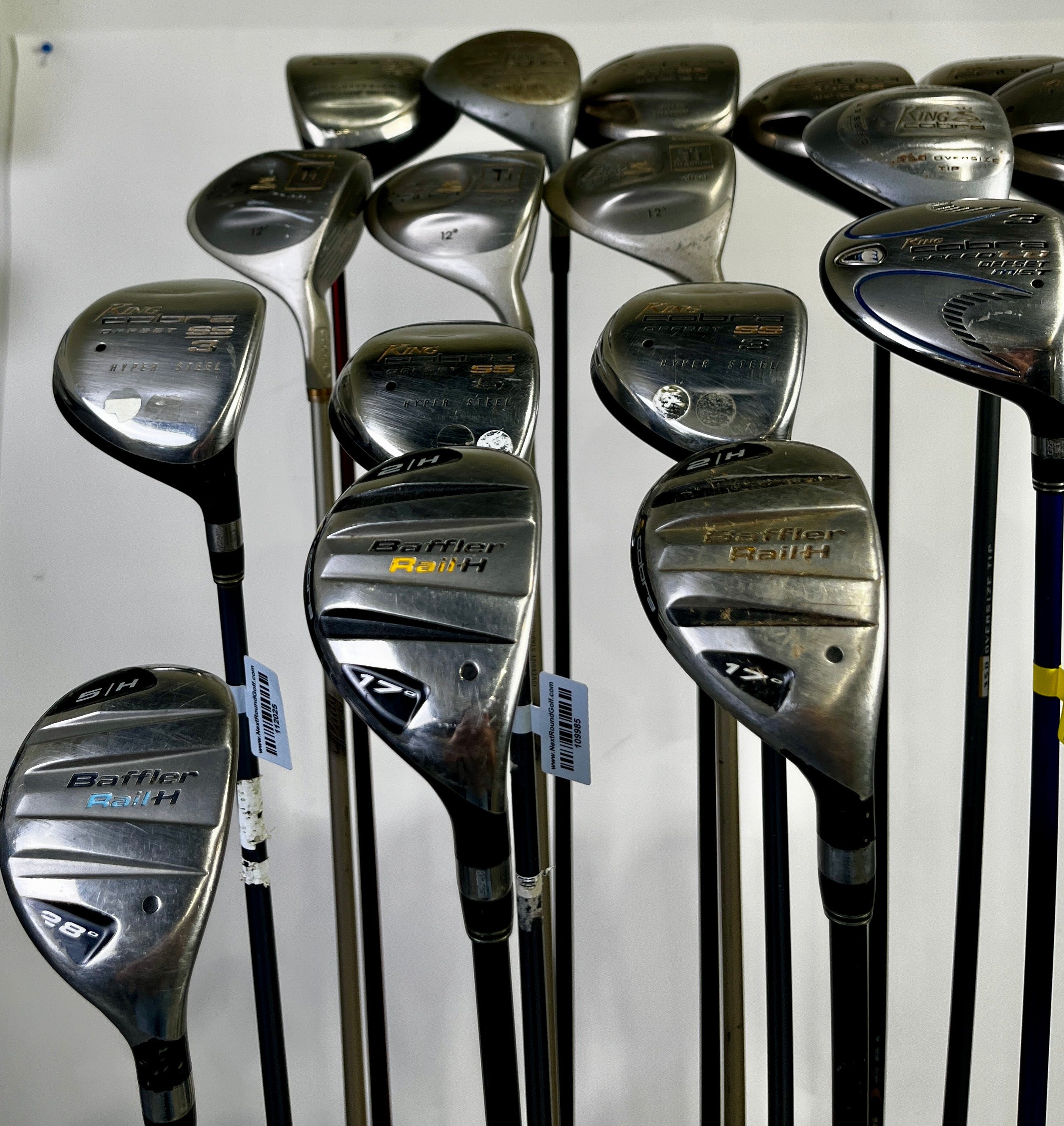 Wholesale Lot of 24 Cobra Drivers, Fairway Woods and Hybrids.-Next Round