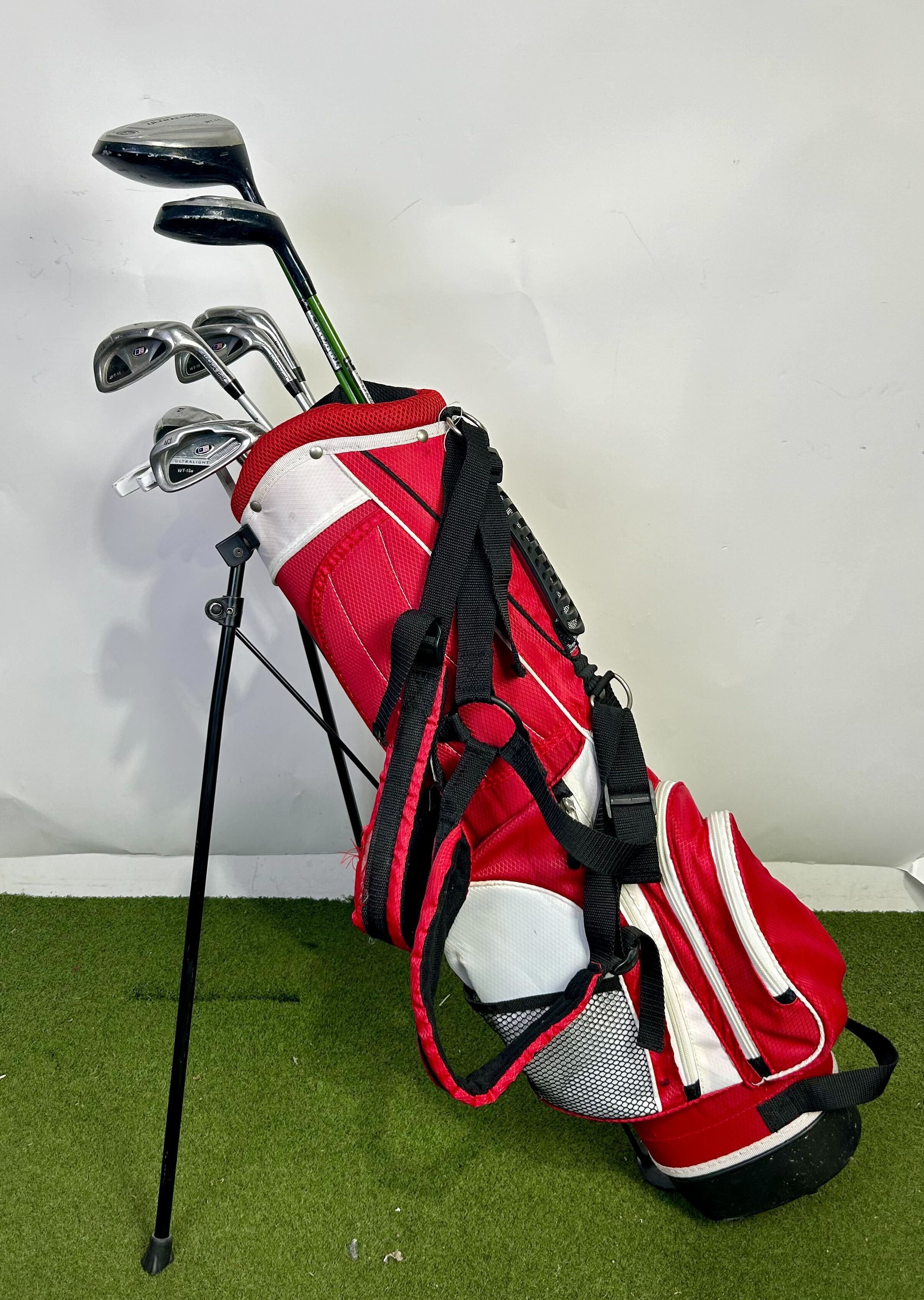 Power Bilt Golf Bag - Includes Complete Right-Handed U.S Kids Junior Golf Set-Next Round