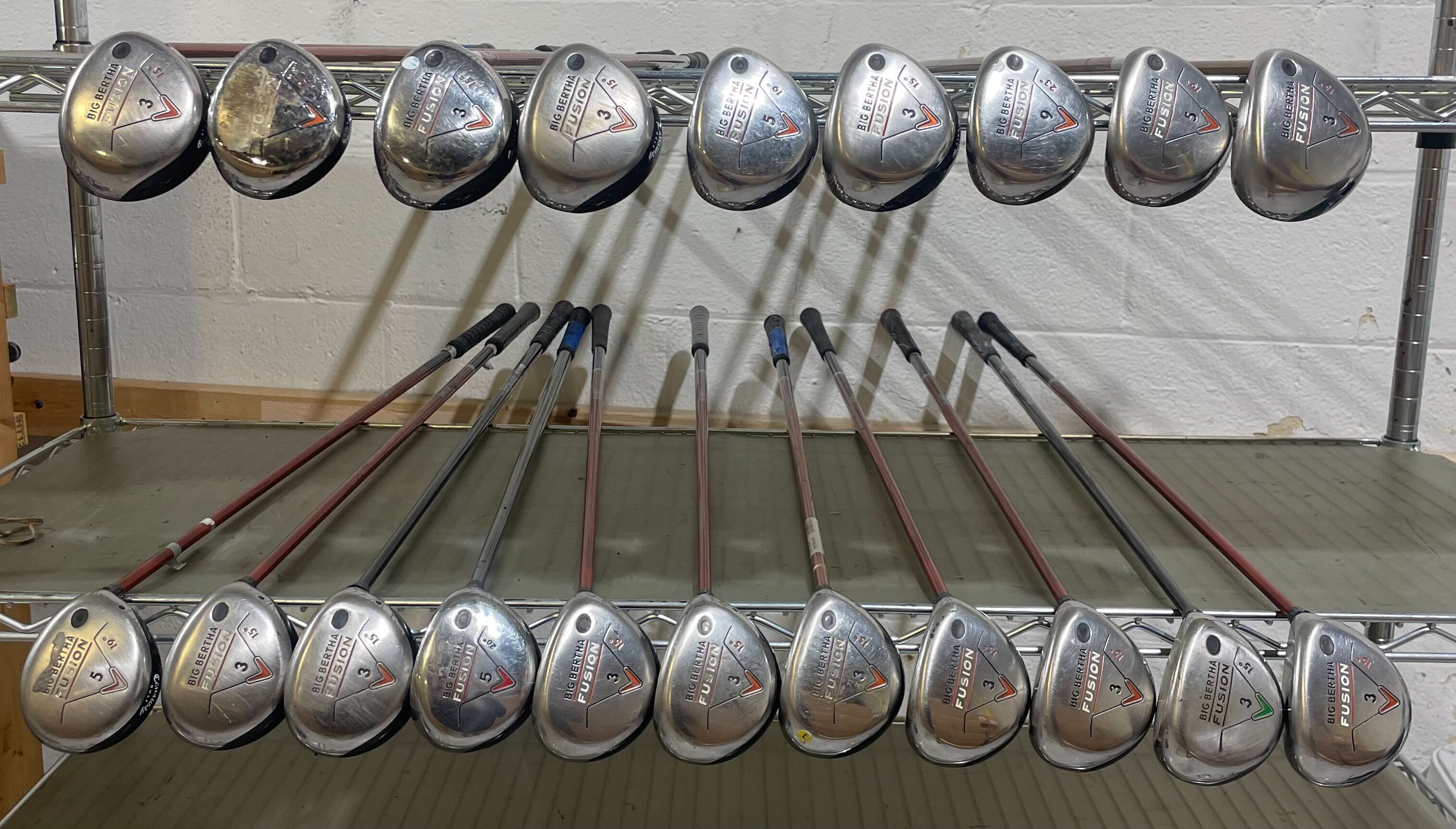 Wholesale Lot of 20 Golf Clubs - Callaway Big Bertha Fusion Fairway Woods-Next Round