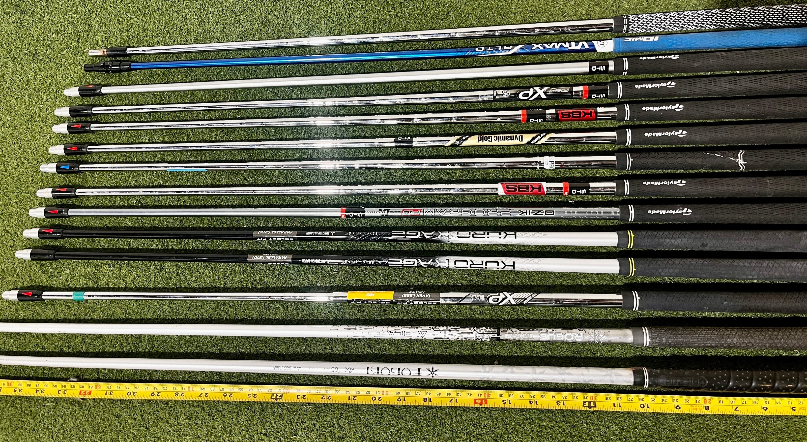 Wholesale Lot of 14 Golf Shafts - Assorted Fitting Shafts-Next Round