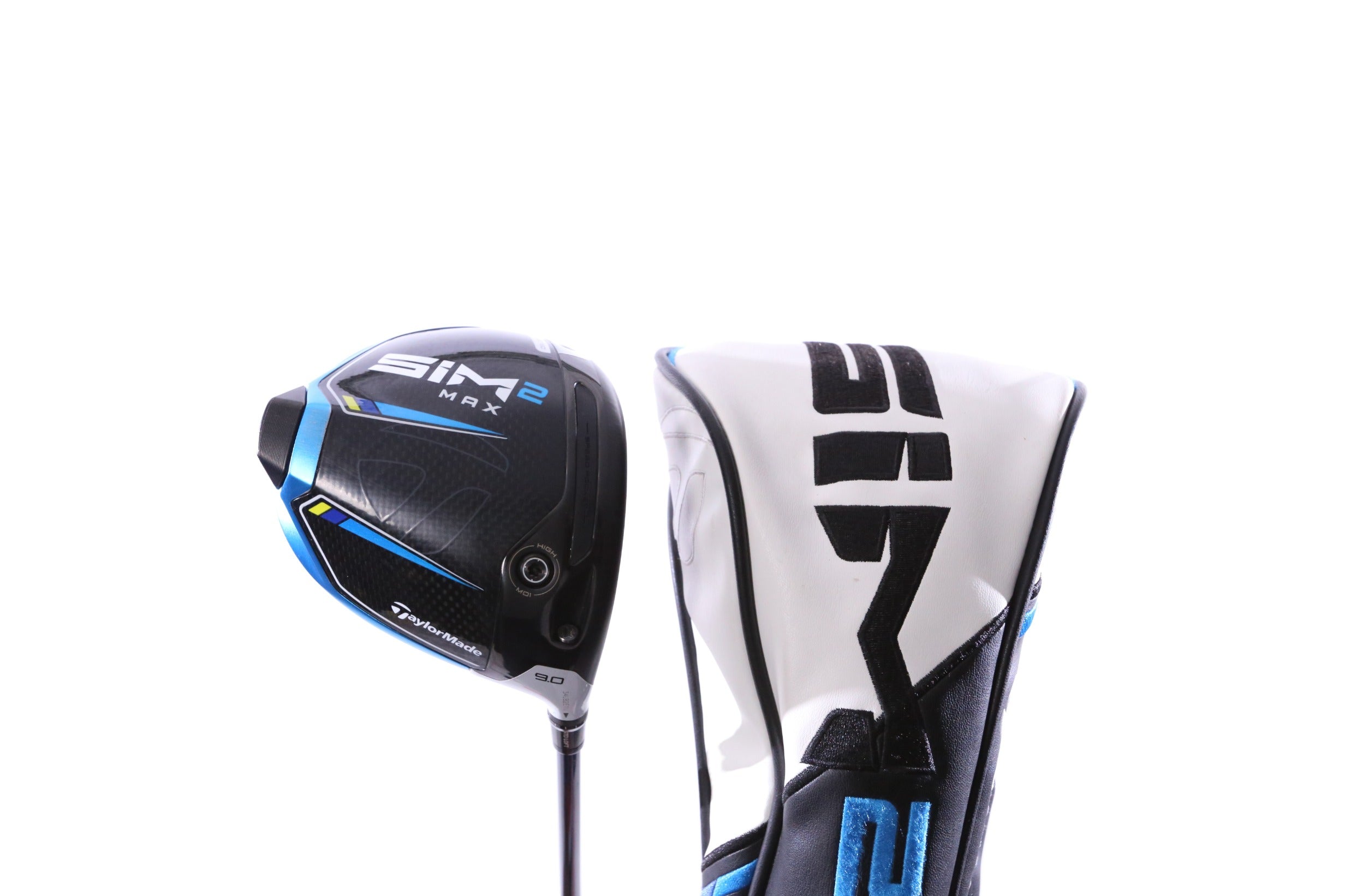 Used TaylorMade SIM2 MAX Driver - 9 Degrees - Stiff Flex Fujikura Ventus Blue - Right-Handed-Next Round