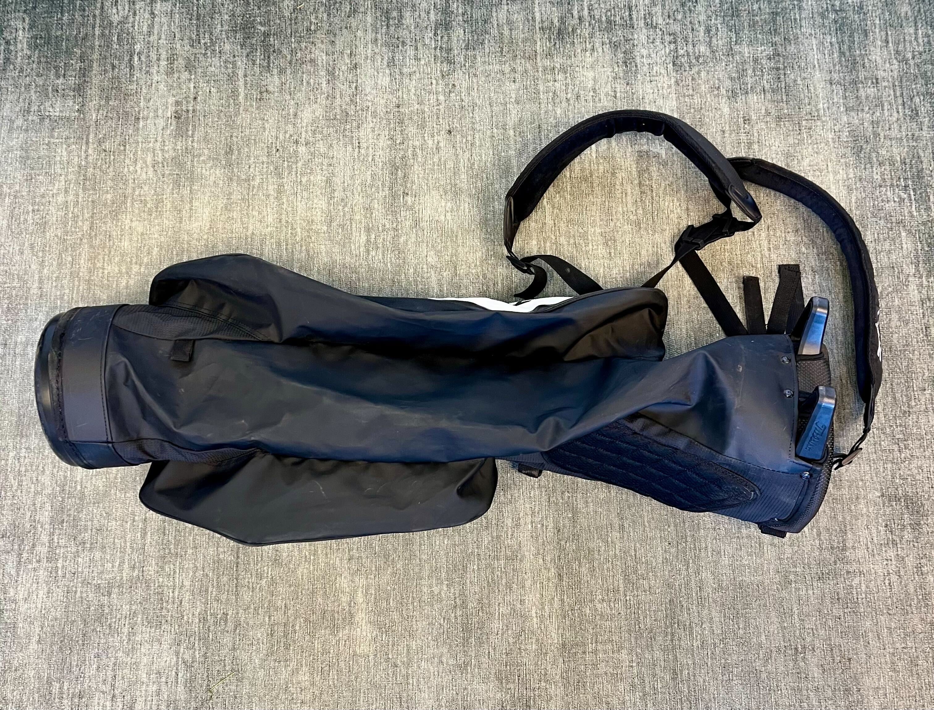 Titleist Lightweight Sunday Carry Bag Black/White 3 Divider/3 Pocket with Strap-Next Round