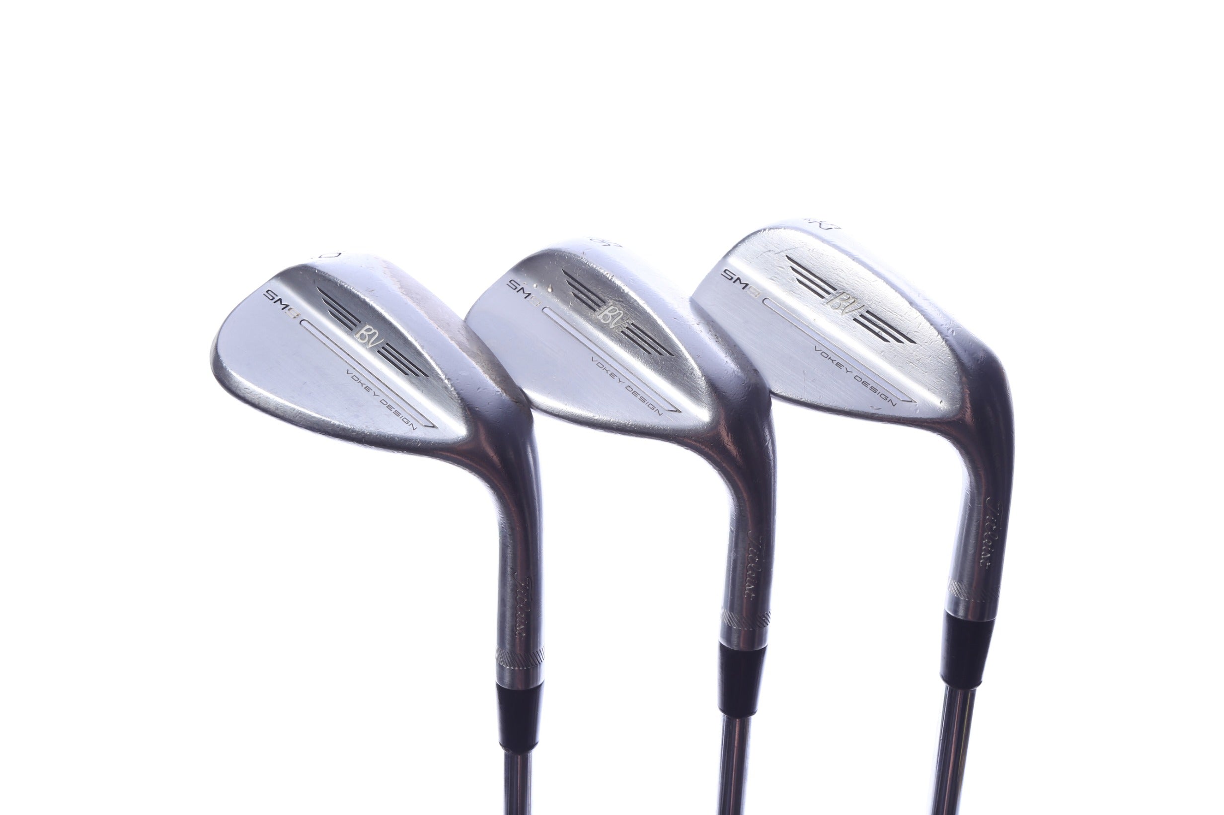 Used Titleist Vokey SM9 Tour Chrome Wedge Set - Right-Handed - 52*, 56*, 60* - Stiff Flex-Next Round