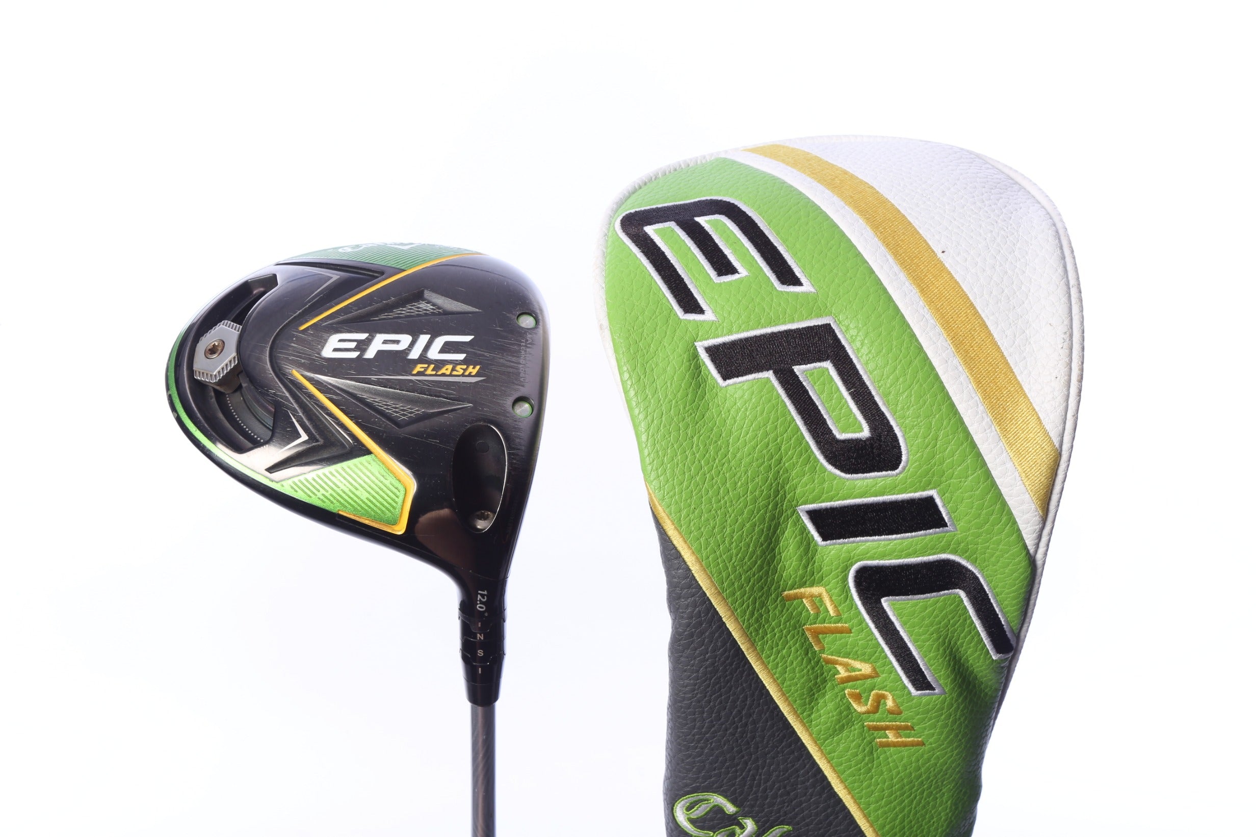 Used Callaway Epic Flash Driver - 12 Degrees - Seniors Flex Project X EvenFlow Green - Right-Handed