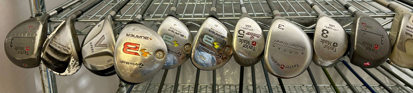 Wholesale Lot of 40 Golf Clubs - TaylorMade Woods and Cobra Baffler Woods-Next Round