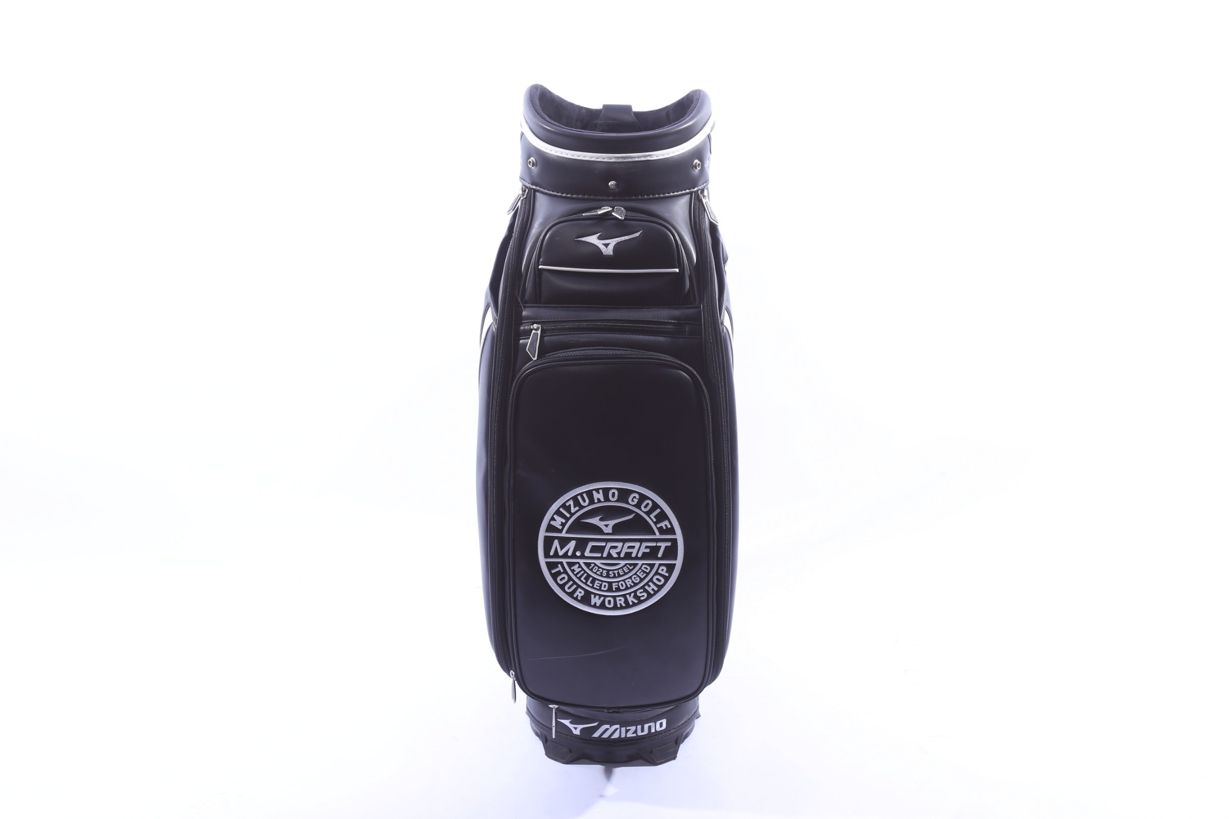 Used Mizuno All Other Models Black Staff Bag - 6-Way - 9 Pockets - Rain Cover Included-Next Round