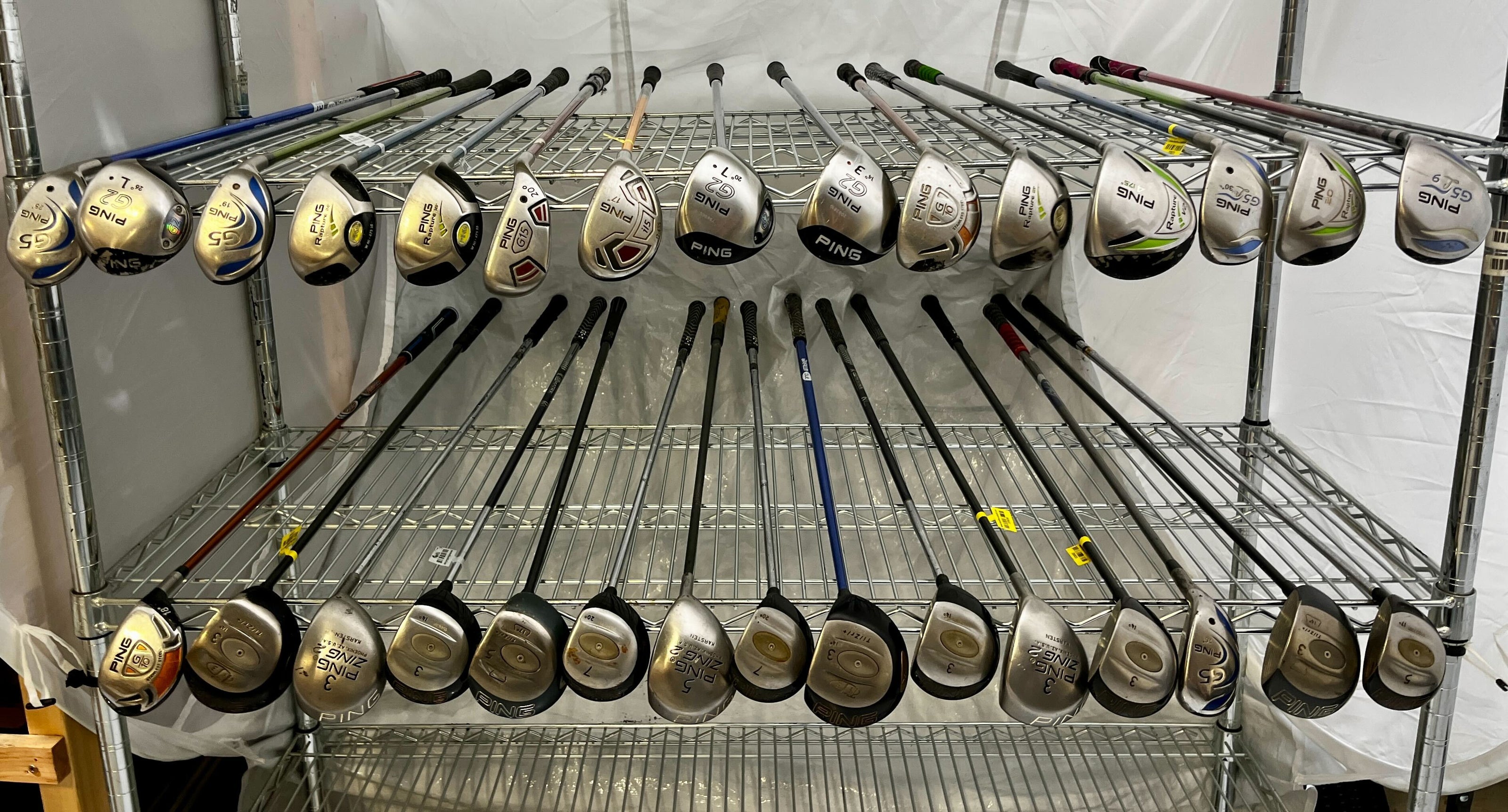 Wholesale Lot of 30 Golf Clubs - Ping Assorted Fairway Woods & Hybrids-Next Round