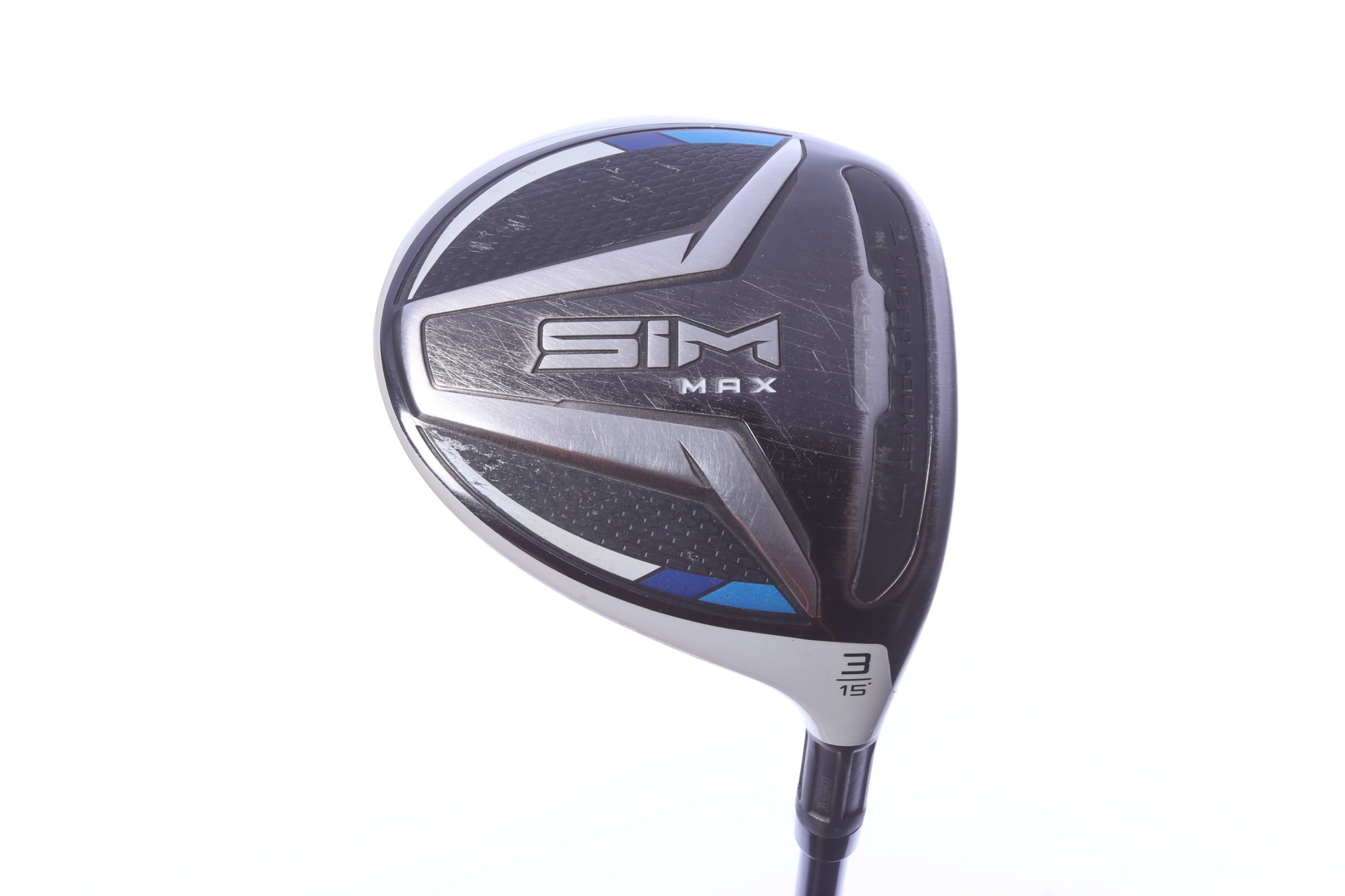 Used TaylorMade SIM MAX 3-Wood - Right-Handed - 15 Degrees - Stiff Flex