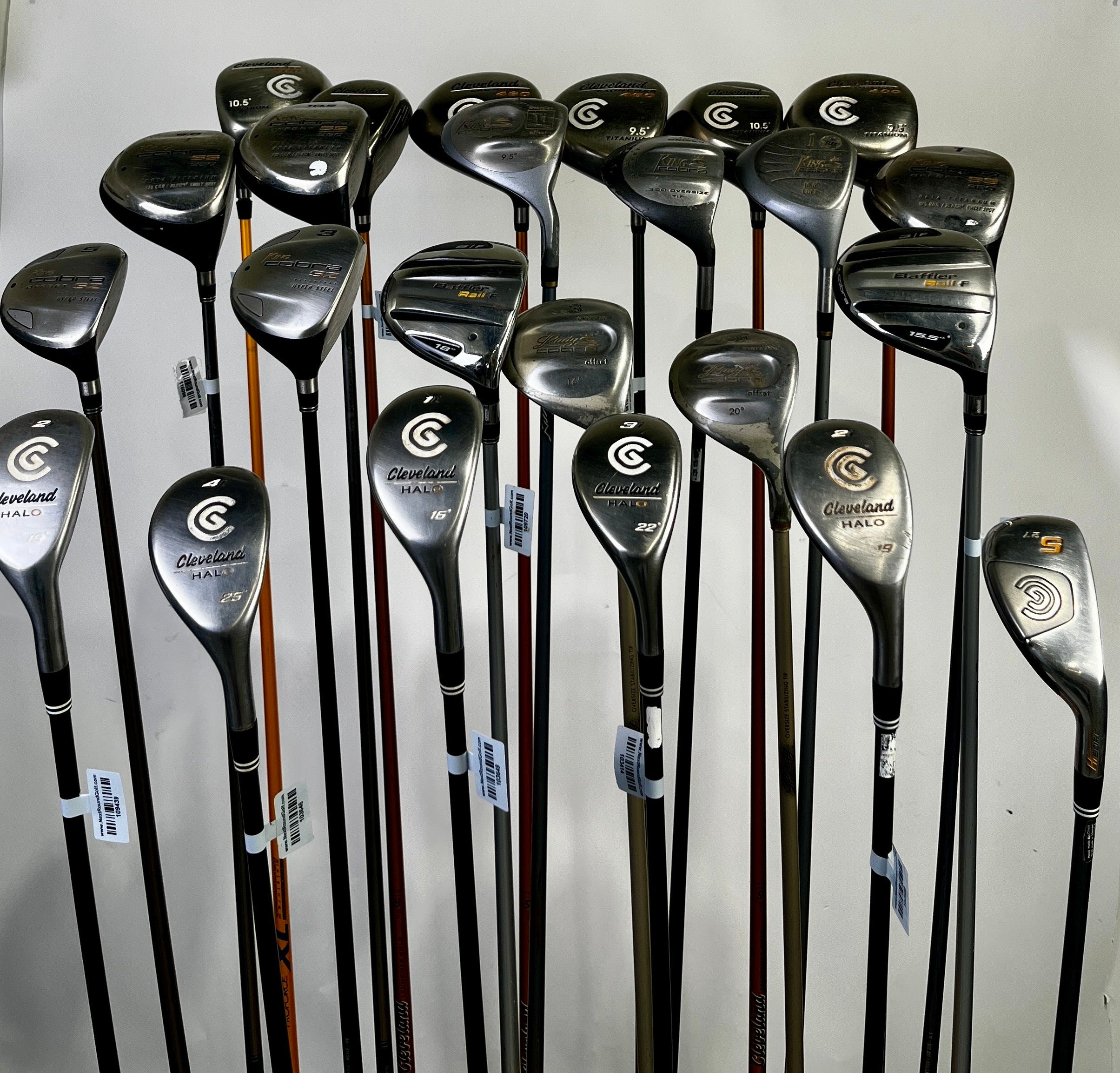 Wholesale Lot of 24 Cobra Drivers and Woods with Cleveland Drivers and Hybrids-Next Round