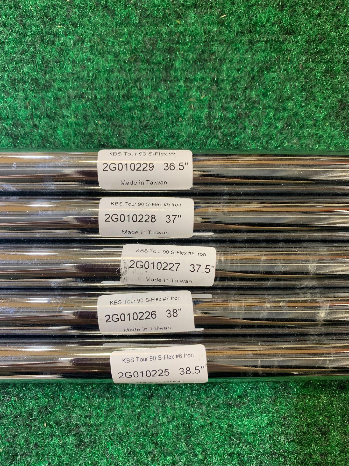 KBS Tour 90 Iron Set Shaft Set - Stiff Flex - 36.5"-38.5"-Next Round