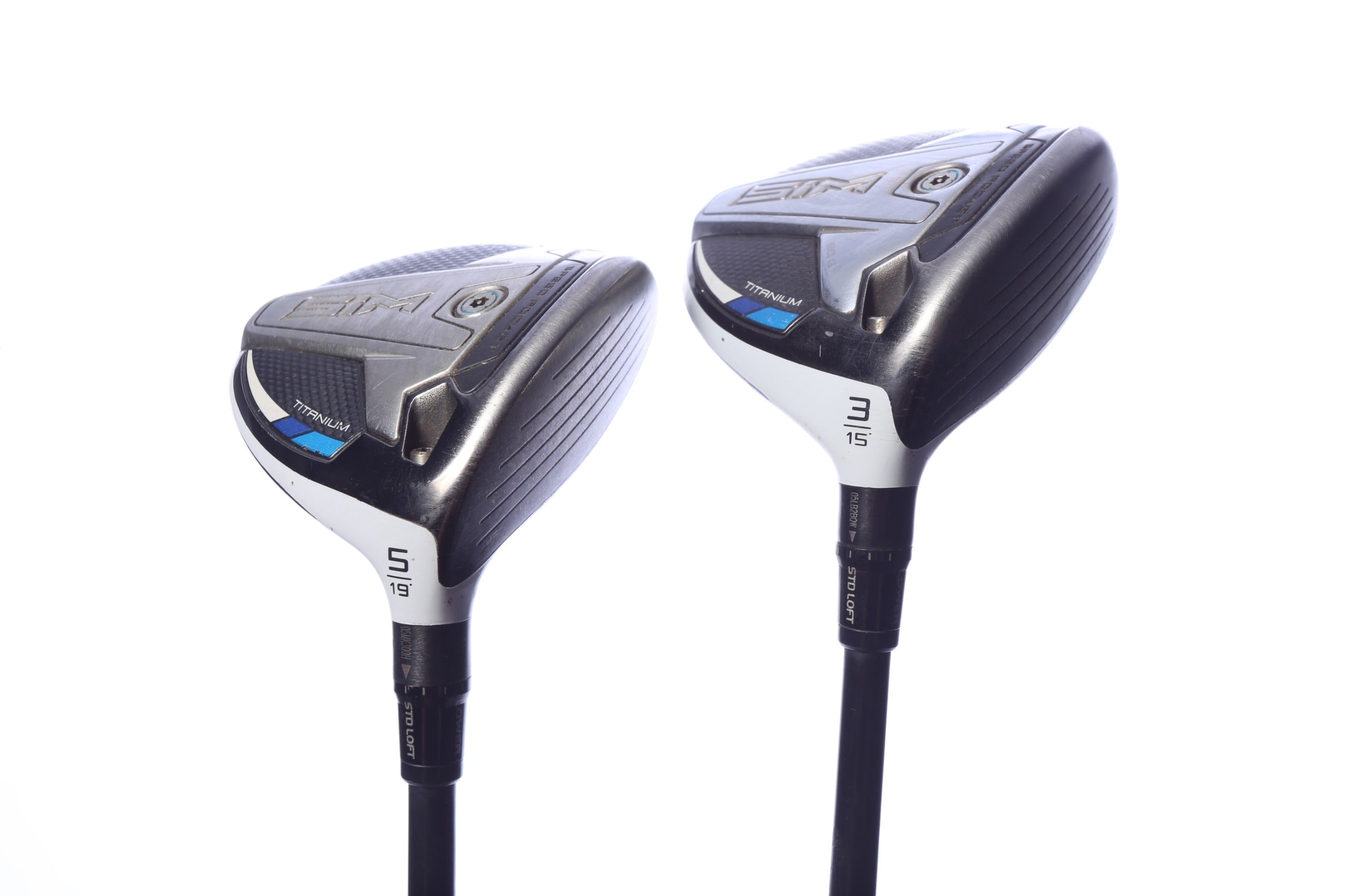 Used TaylorMade SIM Ti Wood Set - Right-Handed - 3W, 5W - Stiff Flex
