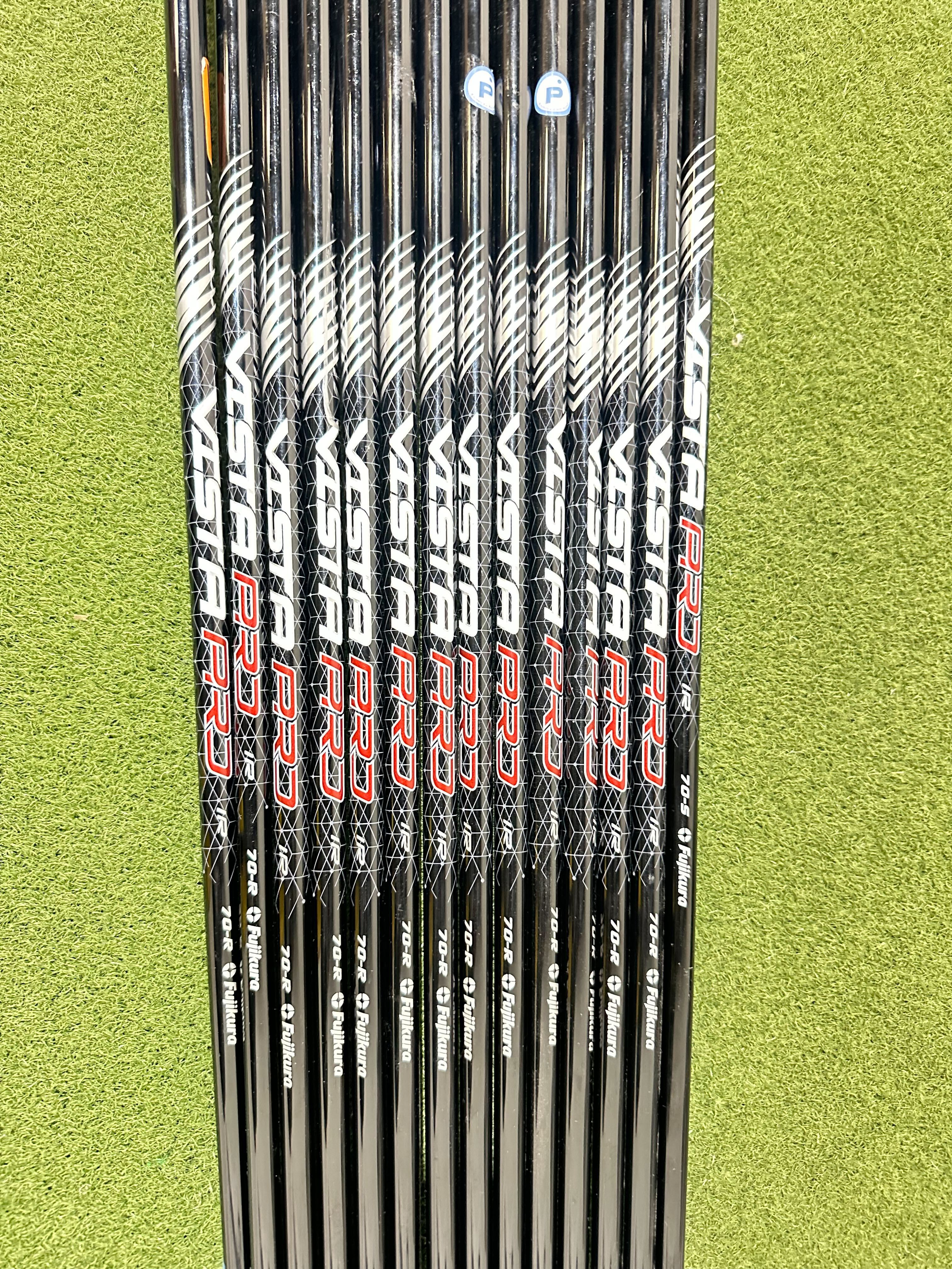 Lot of 14 Premium Golf Shafts - Various Lengths, Flexes, and Brands-Next Round