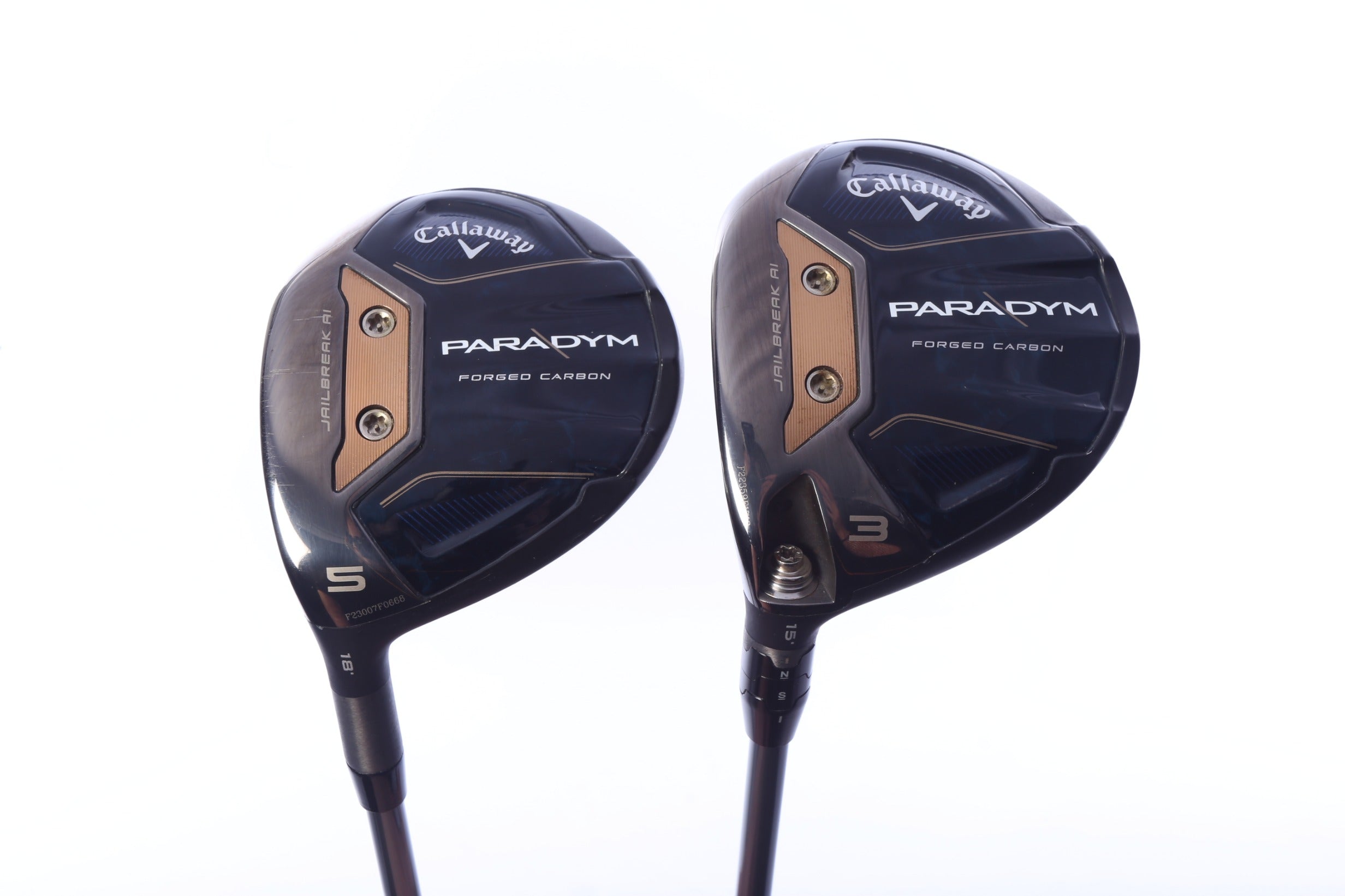 Used Callaway Paradym Wood Set - Left-Handed - 3W, 5W - Stiff Flex