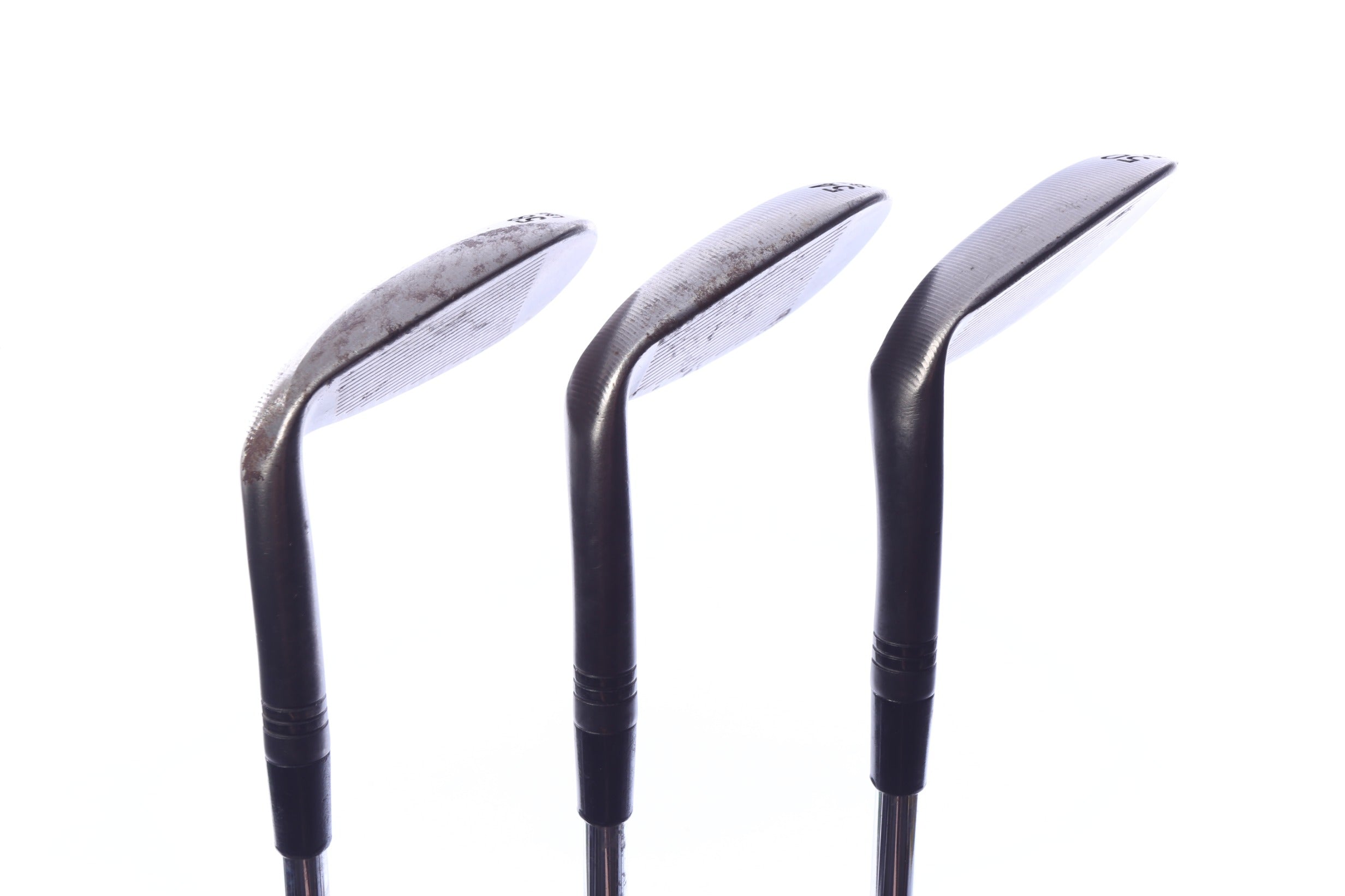 Used TaylorMade Milled Grind 2 Black Wedge Set - Right-Handed - 50*, 54*, 58* - Stiff Flex