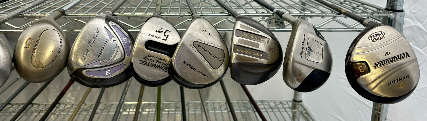 Wholesale Lot of 30 Golf Clubs - Assorted Fairway Woods-Next Round