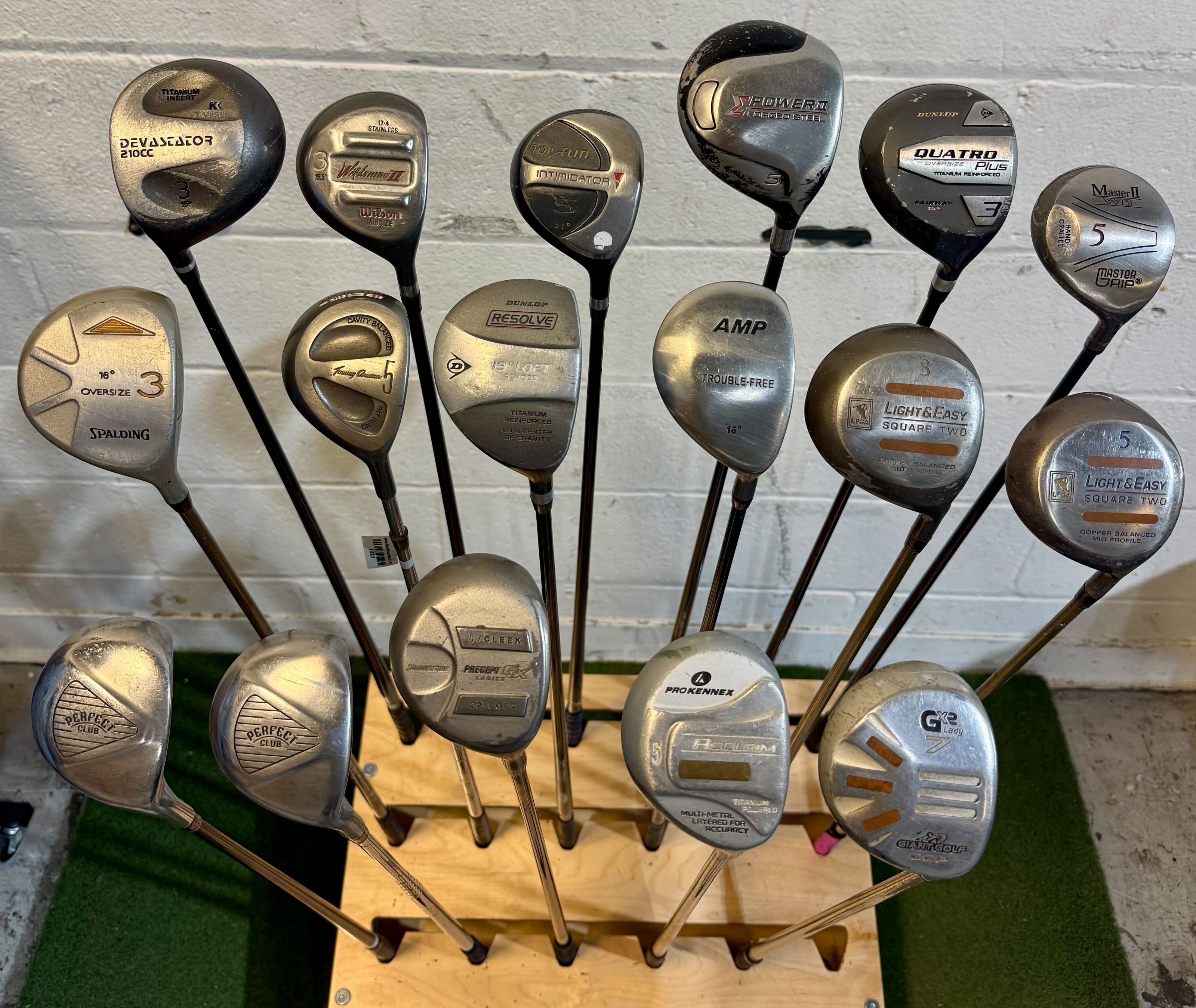 Wholesale Lot of 35 Golf Clubs - Assorted Fairway Woods-Next Round