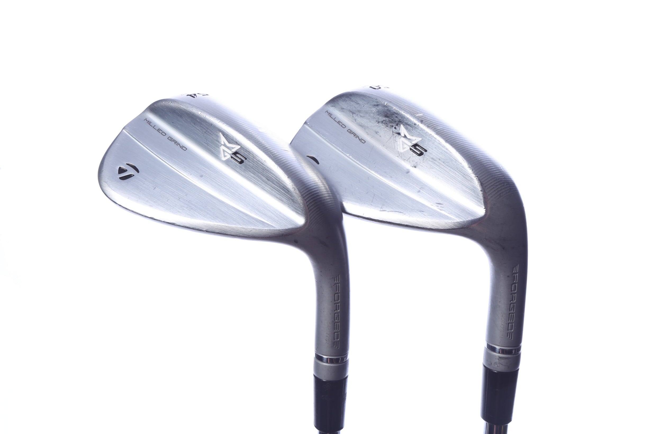 Used TaylorMade Milled Grind 5 Satin Chrome Wedge Set - Right-Handed - 50*, 54* - Wedge Flex