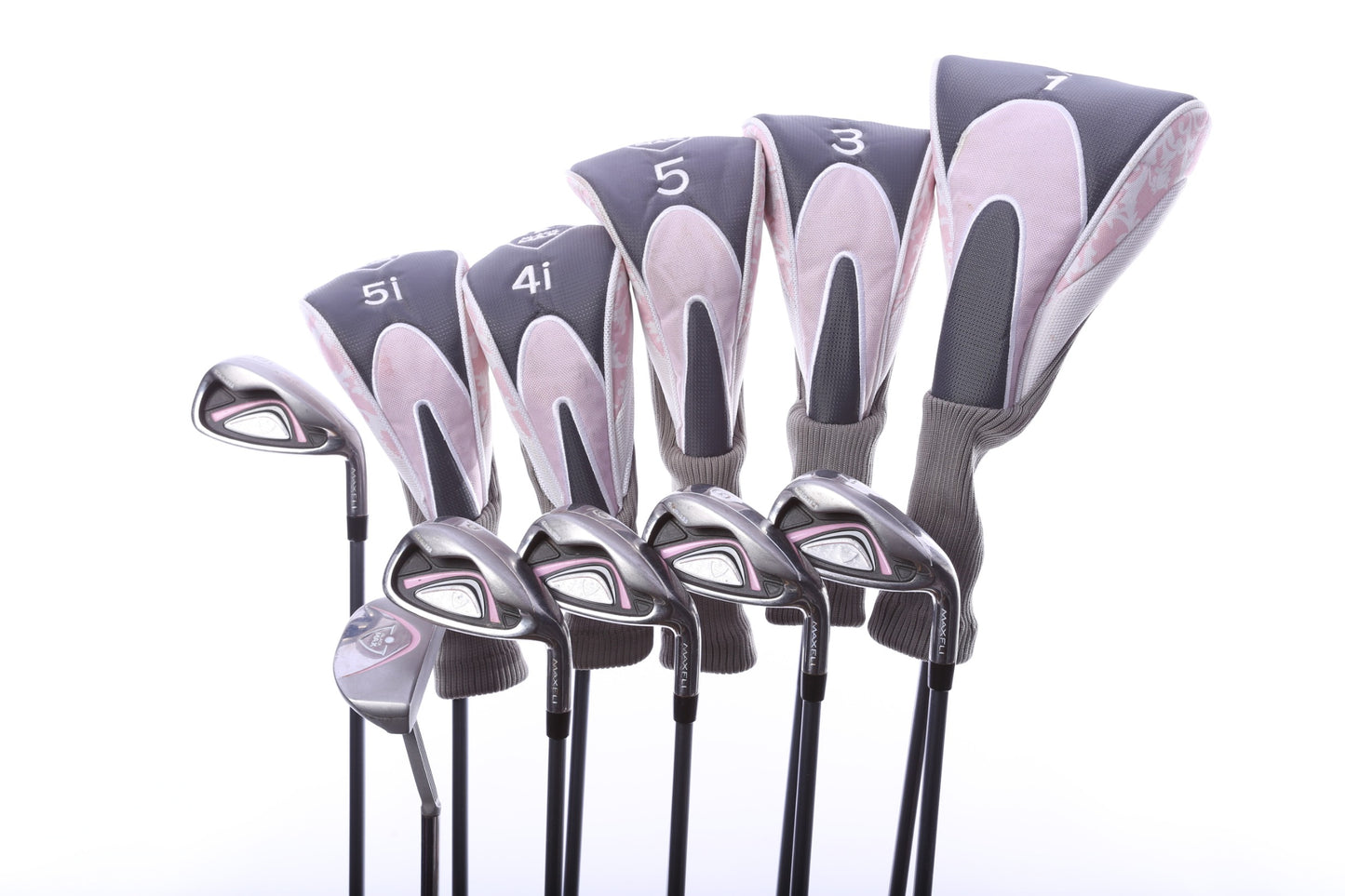 Used MaxFli Black Max Complete Set - Right-Handed - 1W, 3W, 5W, 4H, 5H, 6-PW, Putter - Ladies Flex-Next Round