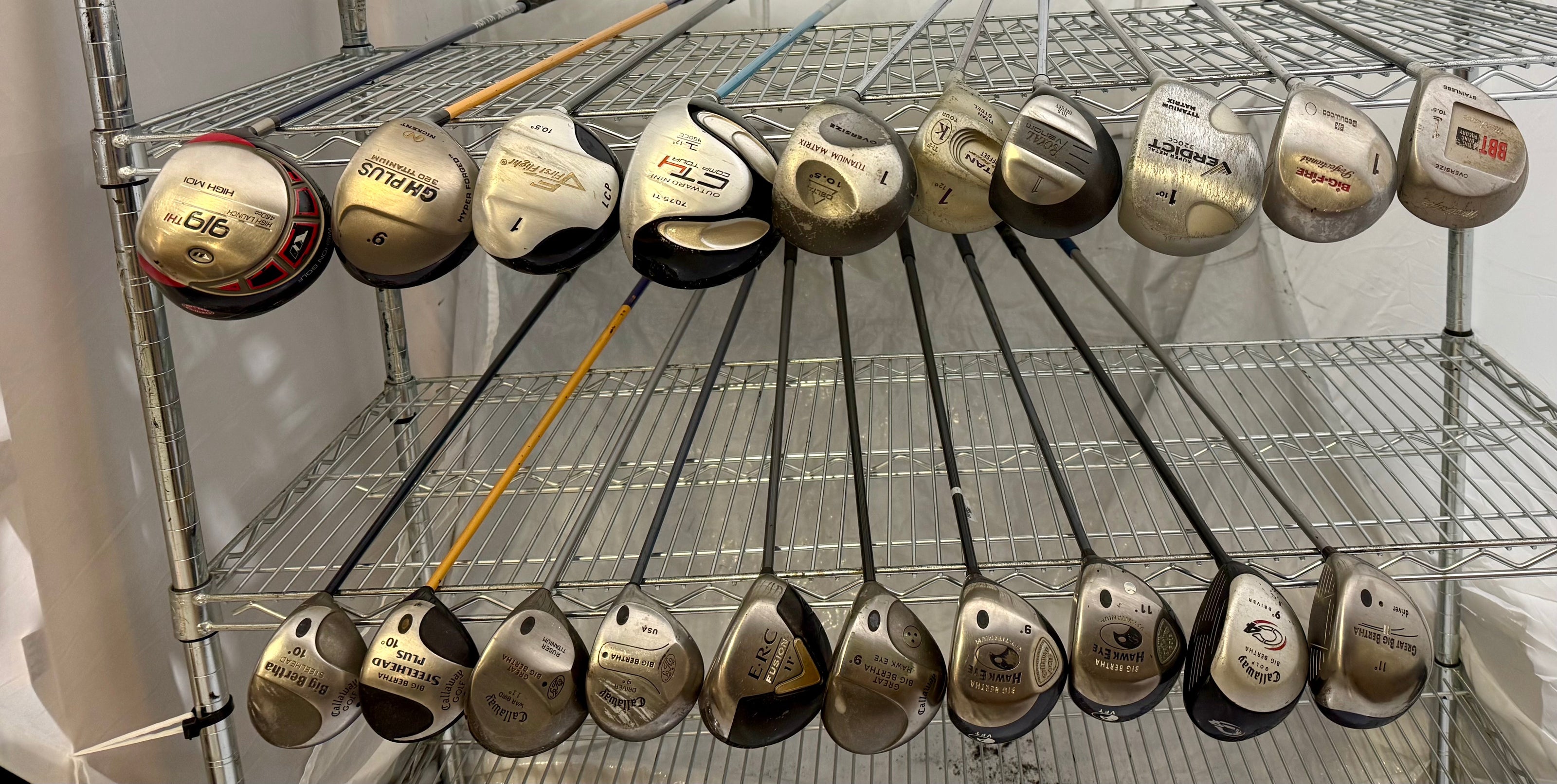 Wholesale Lot of 20 Golf Clubs - Mixed Drivers-Next Round