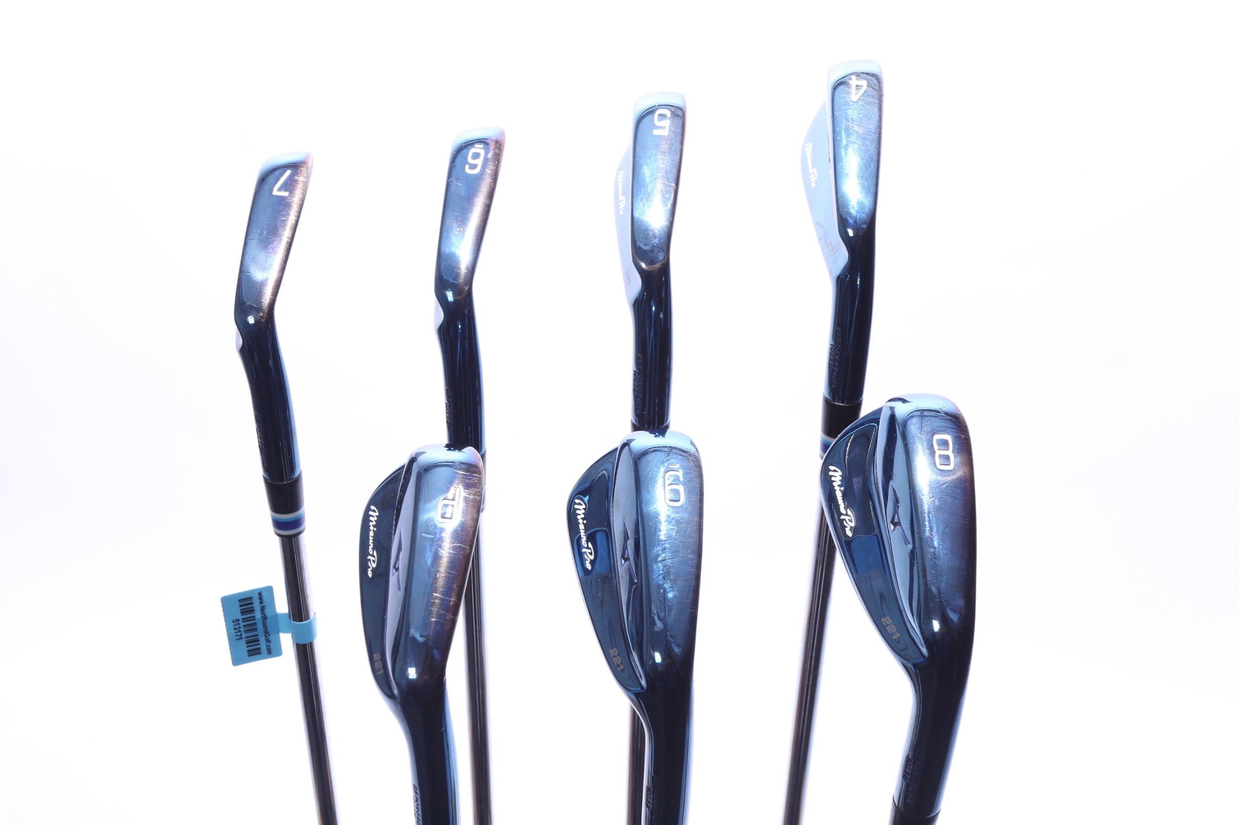 Used Mizuno Pro 221 Blue Ion Iron Set - Right-Handed - 4-PW - Stiff Flex-Next Round