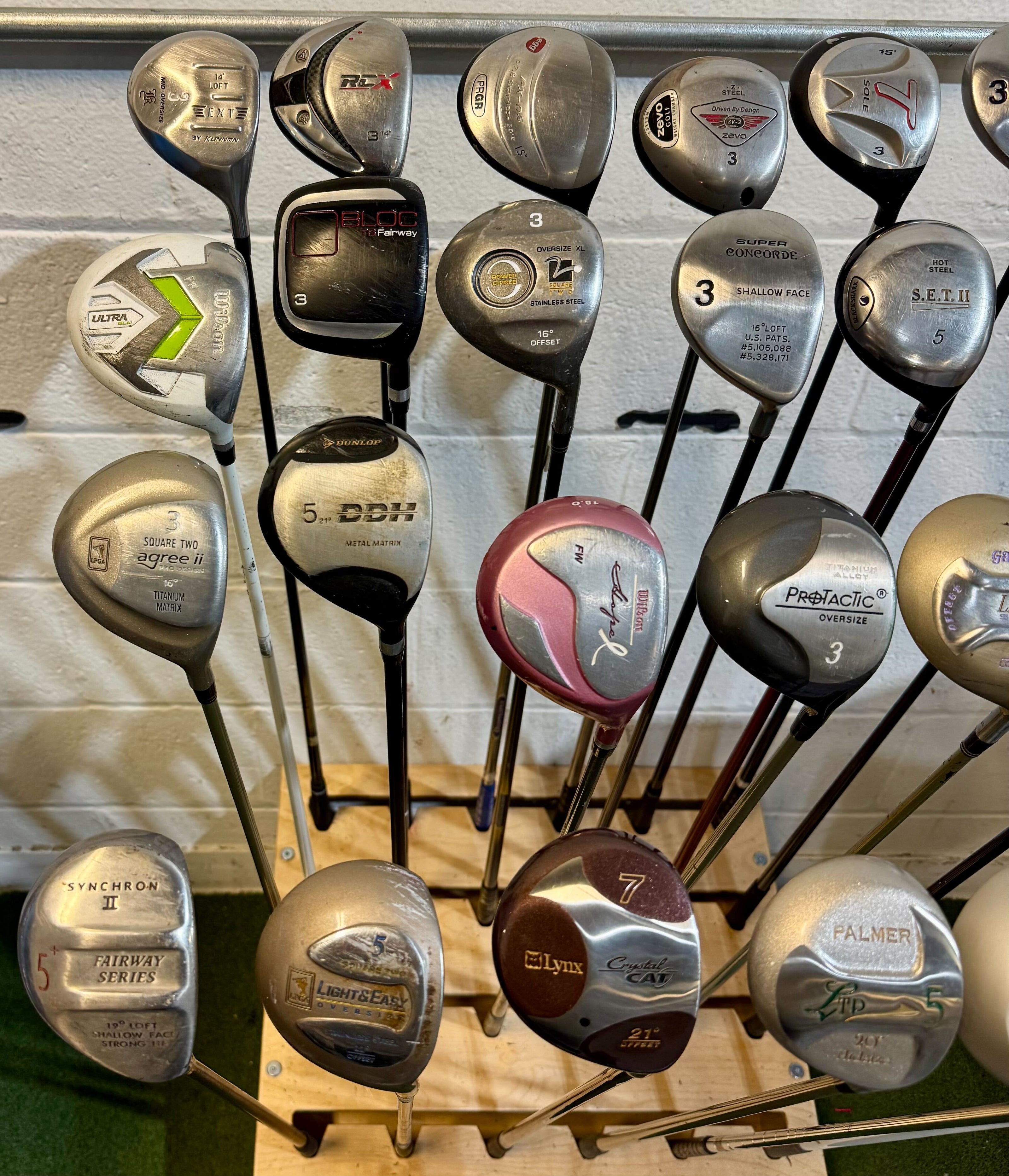 Wholesale Lot of 35 Golf Clubs - Assorted Fairway Woods