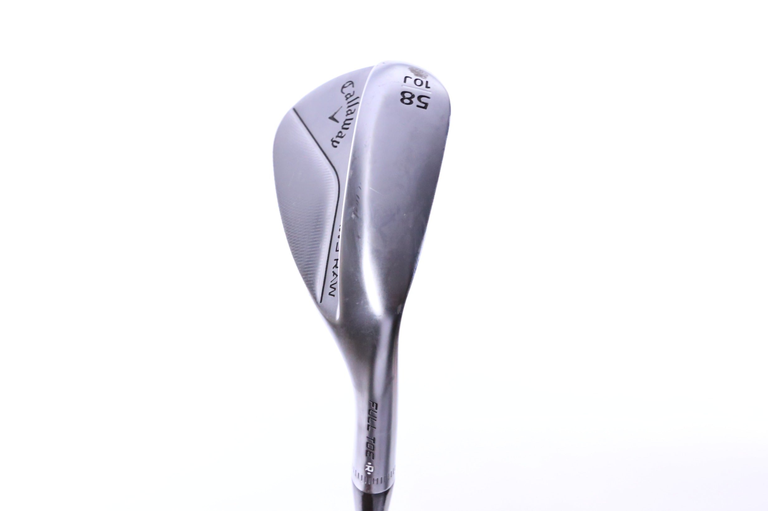 Used Callaway JAWS Raw Chrome Lob Wedge - Right-Handed - 58 Degrees - Variable Flex