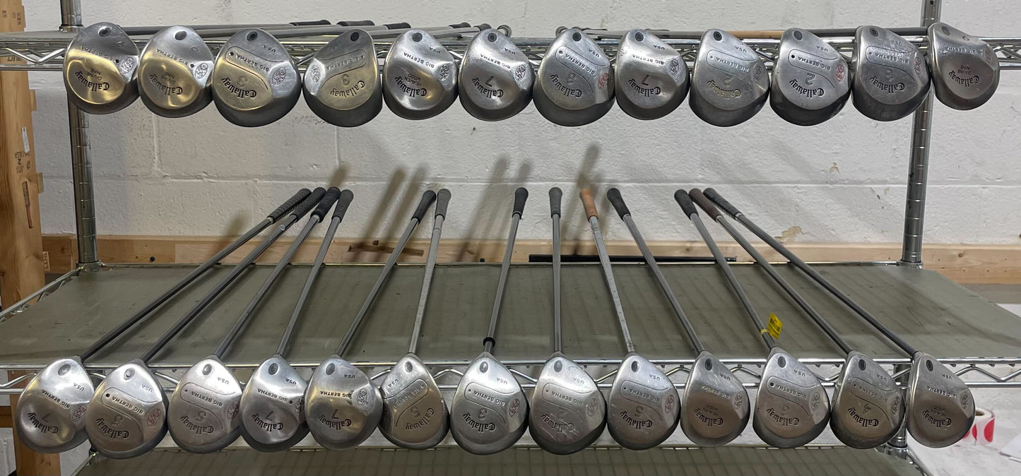 Wholesale Lot of 25 Golf Clubs - Callaway Big Bertha S2H2 Fairway Woods-Next Round