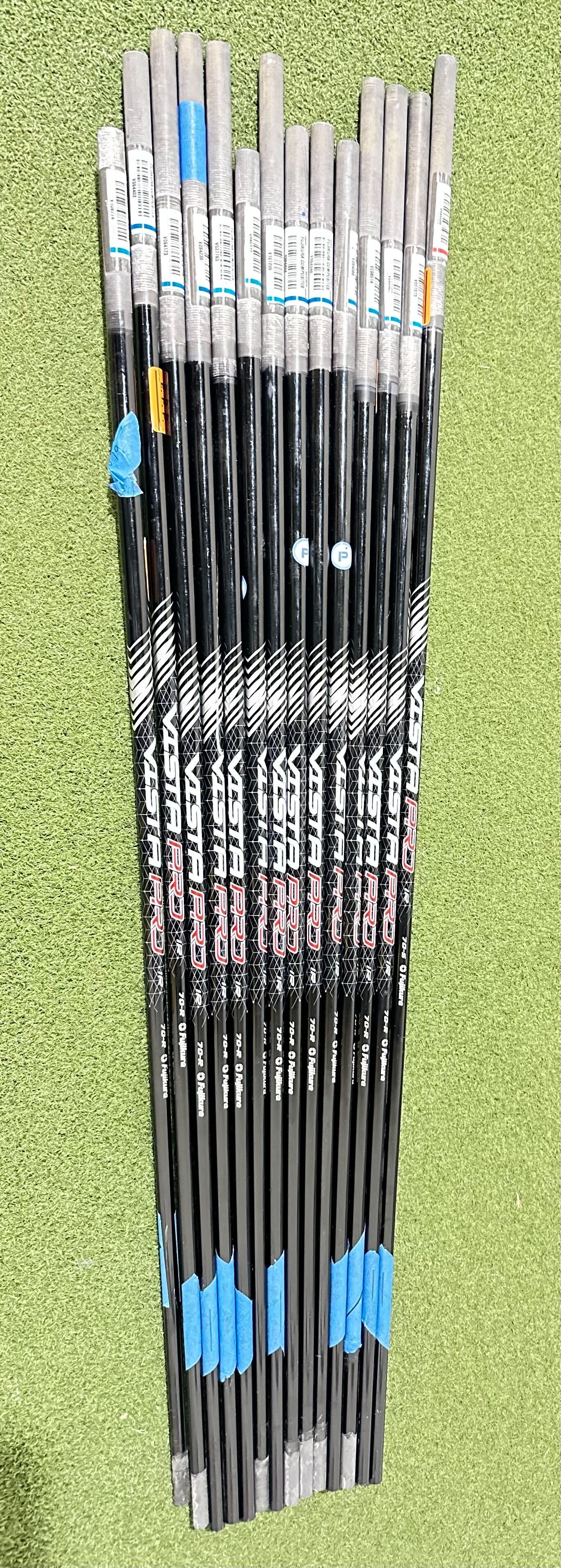 Lot of 14 Premium Golf Shafts - Various Lengths, Flexes, and Brands-Next Round