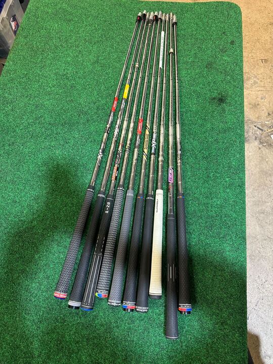 Wholesale Lot of 10 Assorted Fitting Club Steel Shafts with Various Adaptors-Next Round