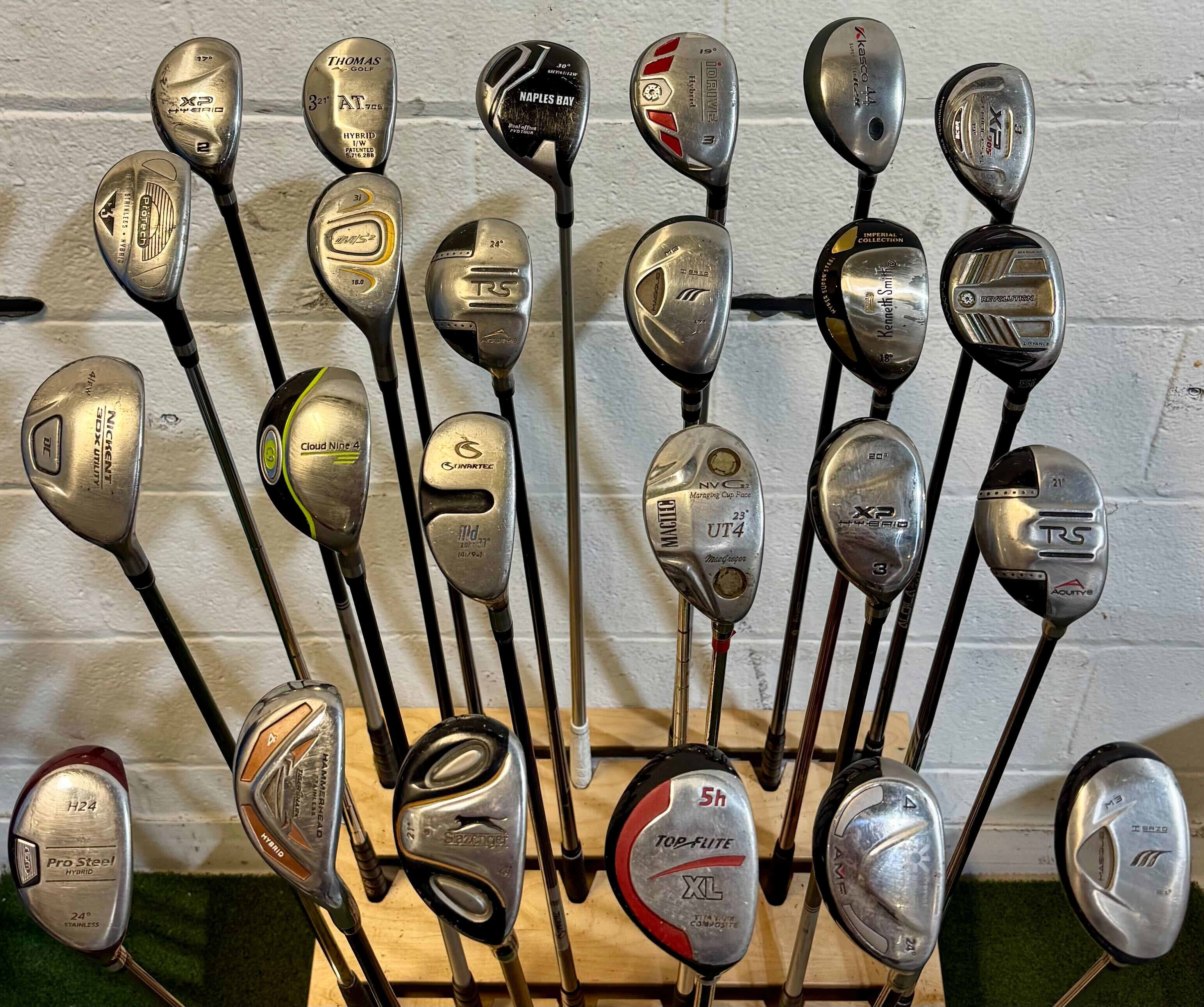 Wholesale Lot of 40 Golf Clubs - Assorted Hybrids - RH/LH - Mixed Flexes-Next Round