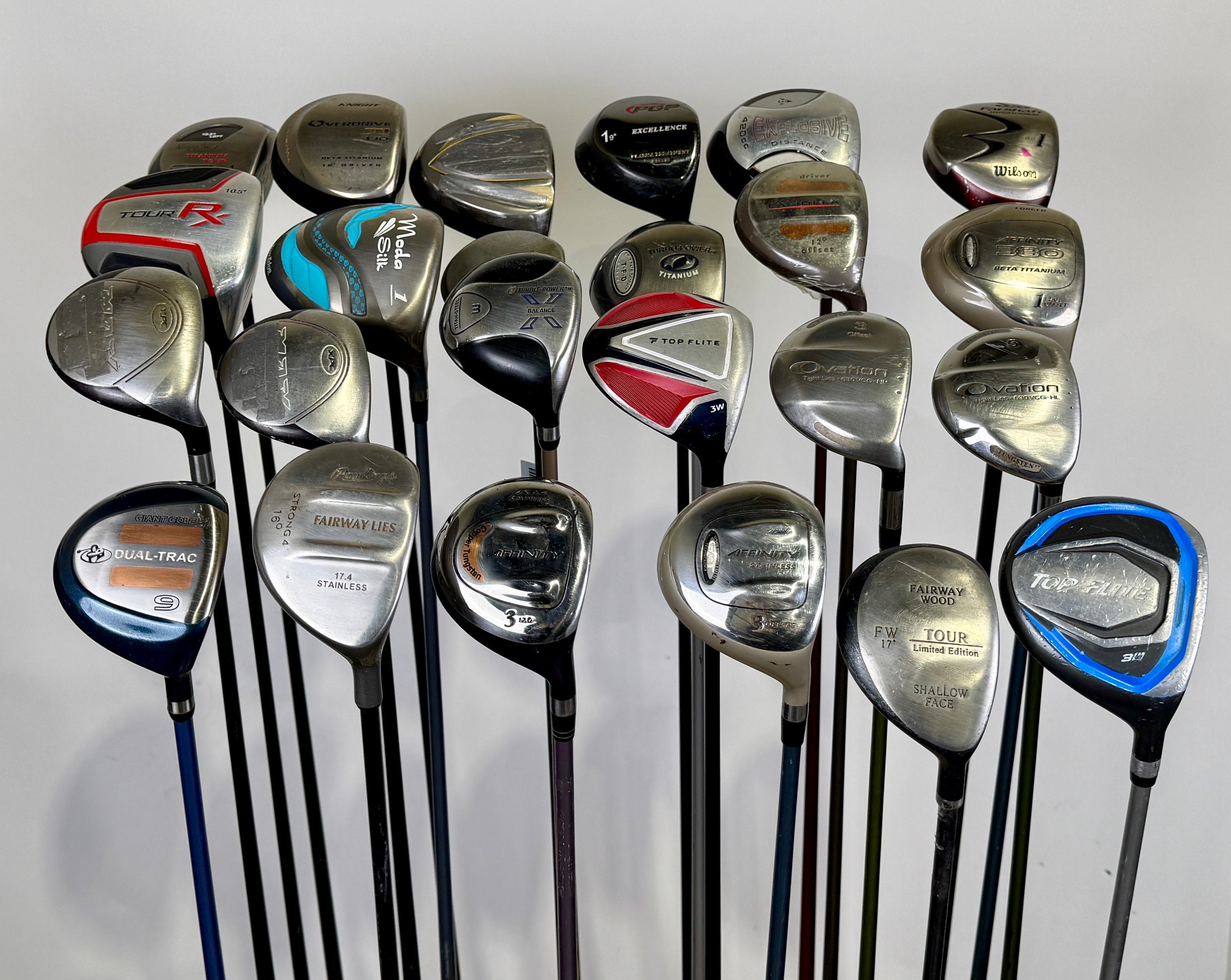 Wholesale Lot of 24 Golf Clubs - Drivers and Fairway Woods Assorted-Next Round
