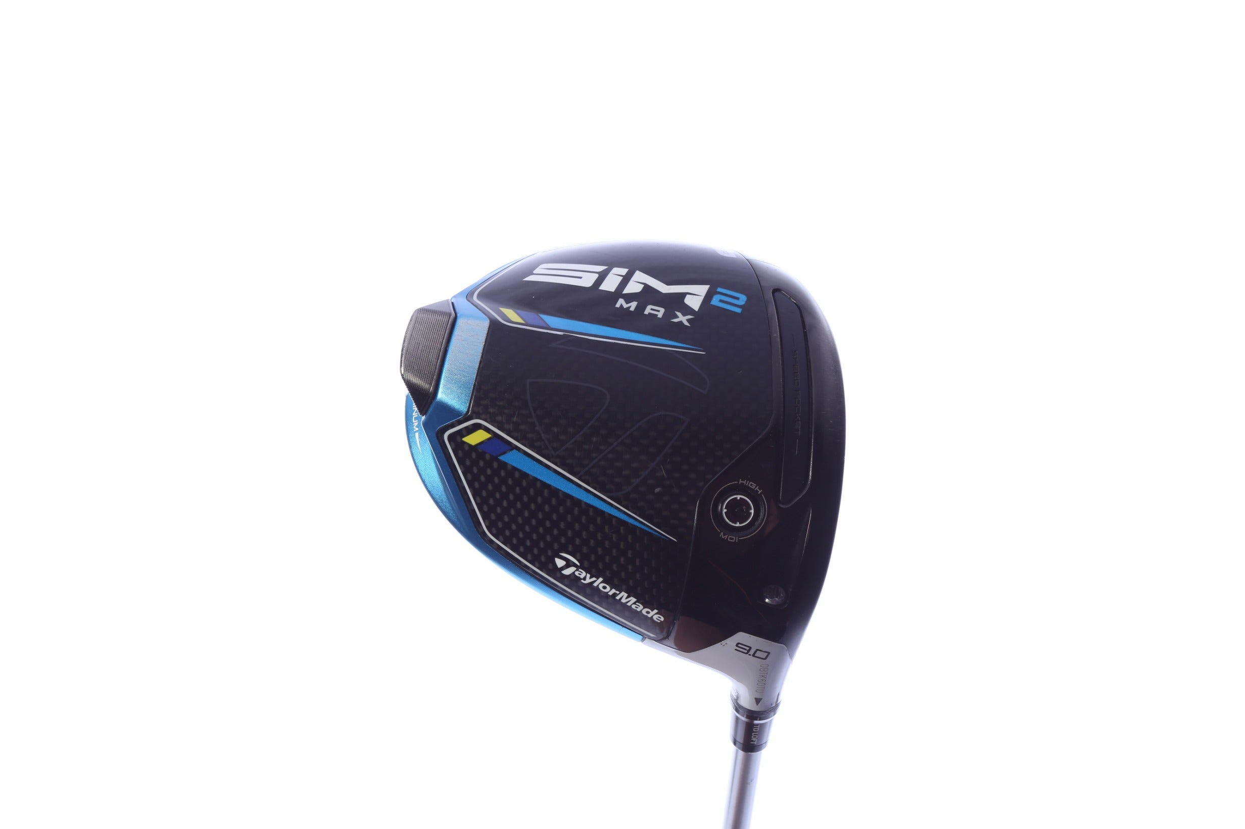 Used TaylorMade SIM2 MAX Driver - 9 Degrees - Stiff Flex Mitsubishi Kuro Kage Silver - Right-Handed