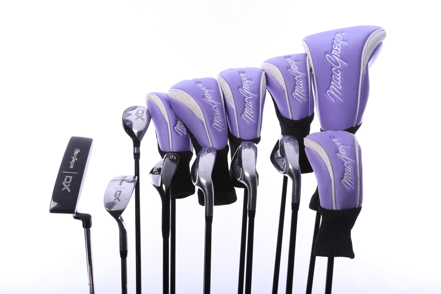 Used MacGregor DX Complete Set - Right-Handed - 1W, 3W, 5W, 7W, 5H, 6H, 7-9, SW, Chipper, Putter - Ladies Flex-Next Round