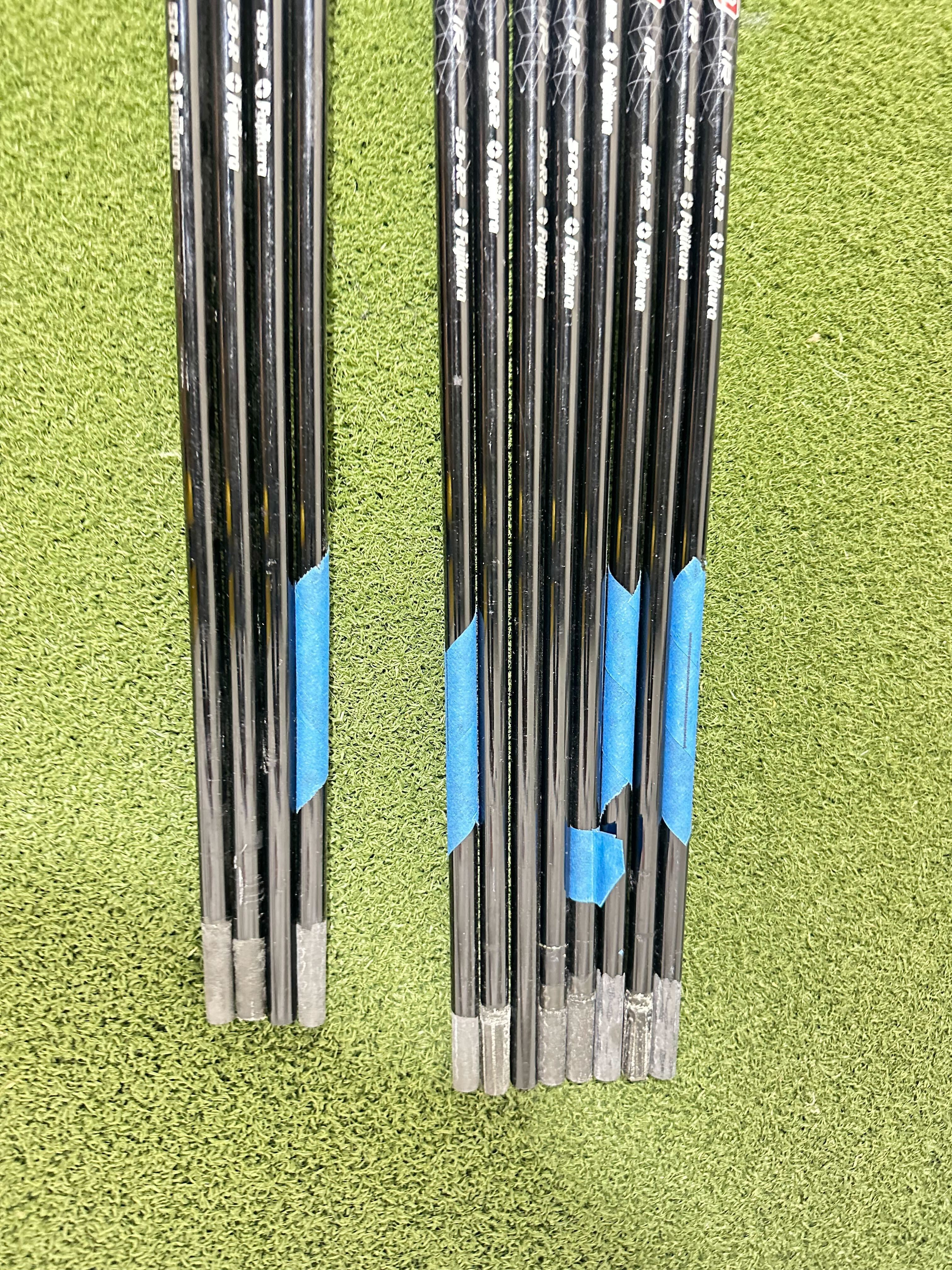 Lot of 12 Premium Golf Shafts - Various Lengths, Flexes, and Brands-Next Round