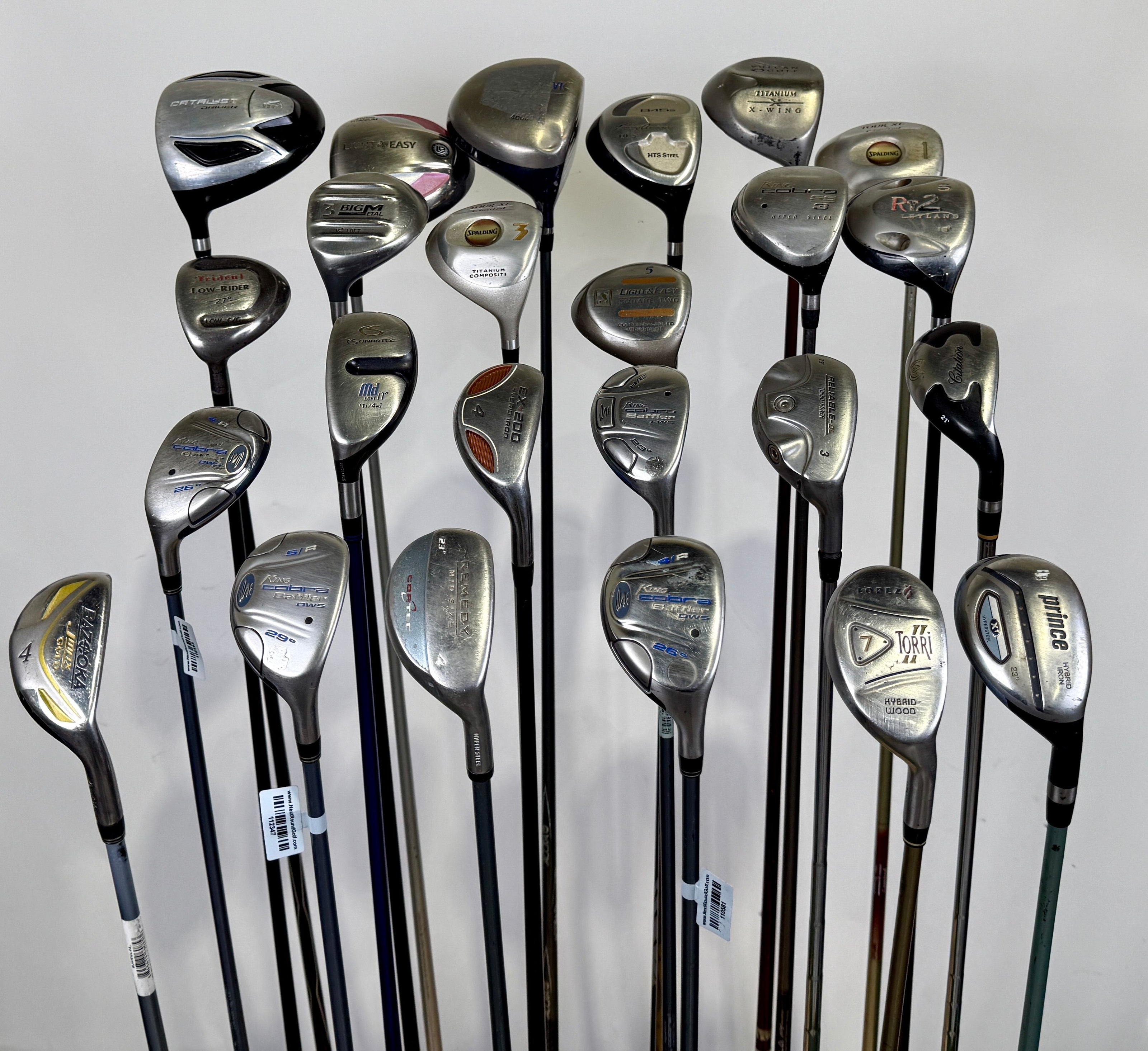 Wholesale Lot of 24 Golf Clubs -Drivers, Fairway, and Hybrids Assorted-Next Round