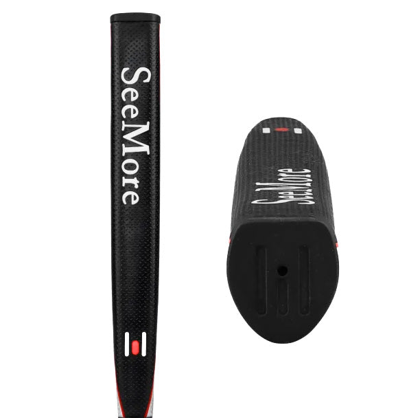 SeeMore Black/Silver SM95 Oversize Putter Grip-Next Round