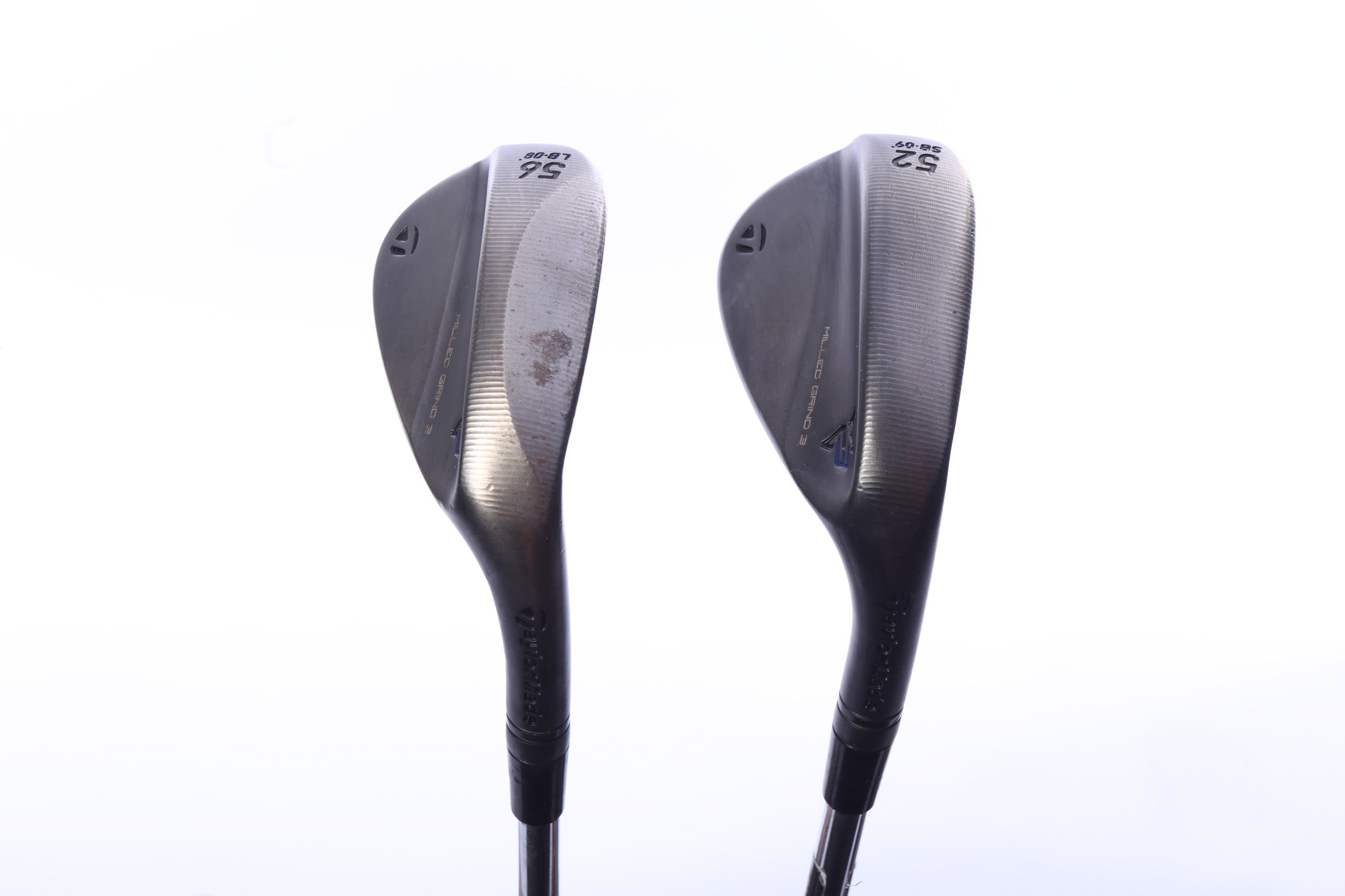 Used TaylorMade Milled Grind 3 Black Wedge Set - Right-Handed - 52*, 56* - Extra Stiff Flex