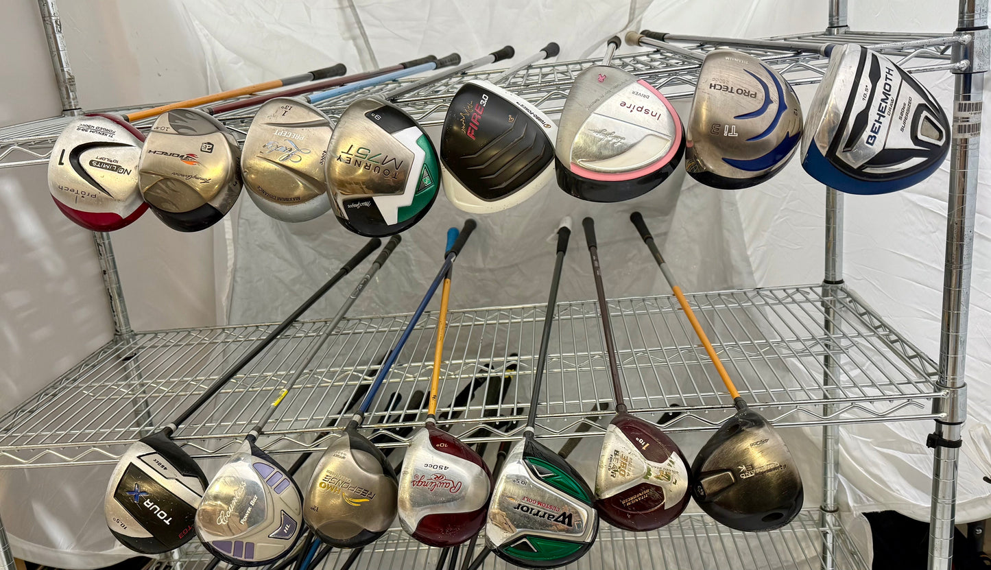 Wholesale Lot 15 Golf Clubs - Assorted Drivers-Next Round