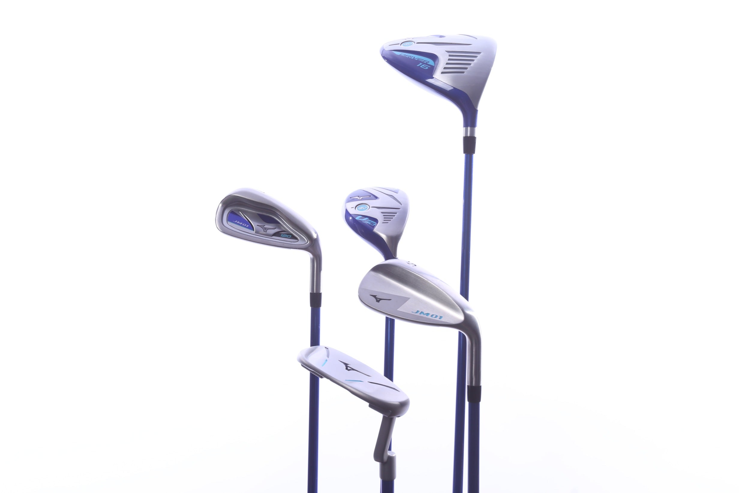 Used Mizuno JM01 120 5-Piece Junior Kids Set - Right-Handed - Driver, HY, 7i, SW, Putter - Junior Flex