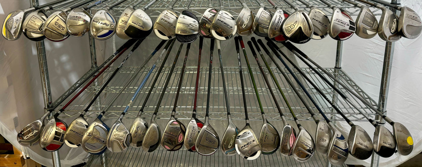 Wholesale Lot of 40 Golf Clubs - Adams Fairway Woods and Hybrids-Next Round